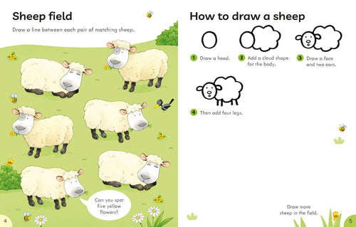 Usborne – Poppy and Sam's Big Activity Book – Carte cu stickere pentru copii 3+ ani – carte pentru copii Usborne, pagini interior ilustrate