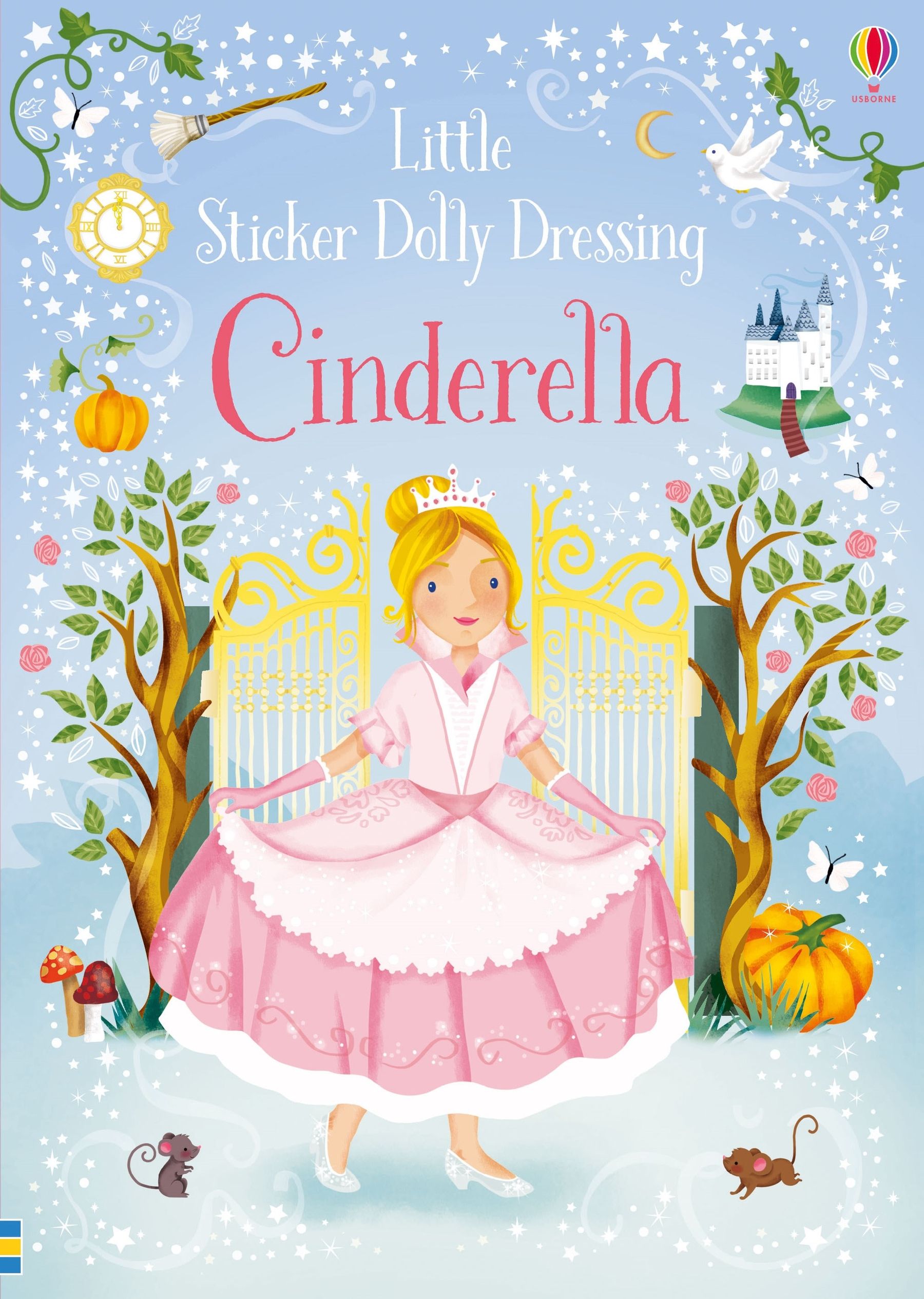 Usborne – Little Sticker Dolly Dressing Fairytales Cinderella – Carte cu stickere pentru copii 4+ ani – carte pentru copii Usborne, copertă