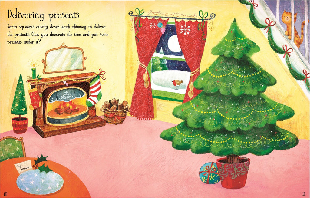 Usborne – First Sticker Book Santa – Carte cu stickere pentru copii 3+ ani – carte pentru copii Usborne, preview pagini