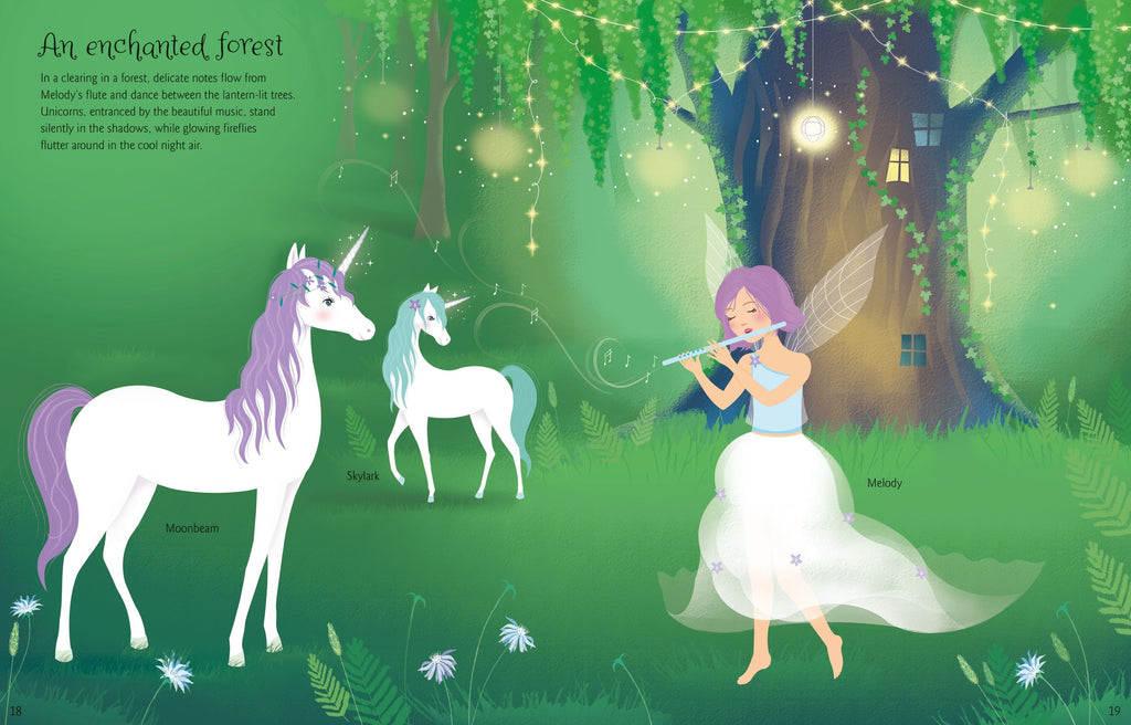 Usborne – Sticker Dolly Dressing Unicorns – Carte cu stickere pentru copii 5+ ani – carte pentru copii Usborne, preview pagini