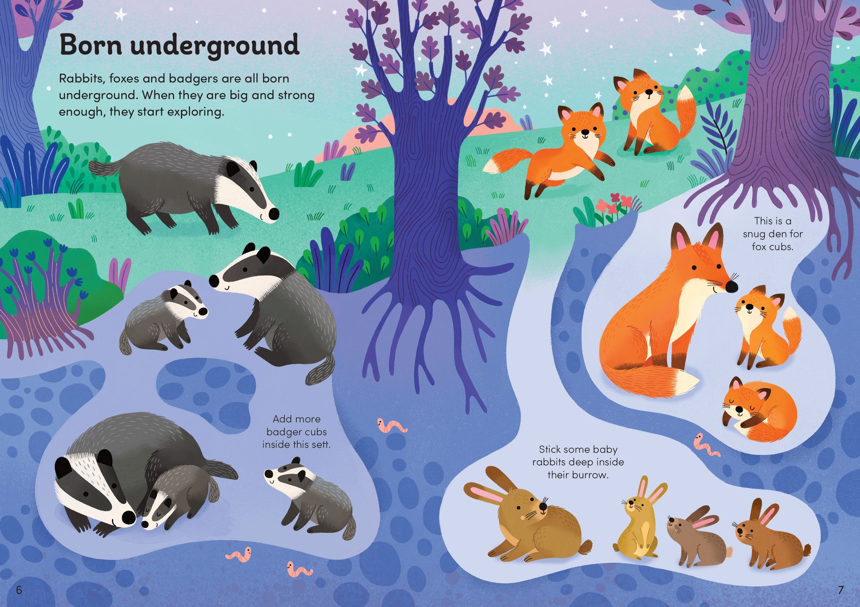 Usborne – Little First Stickers Baby Animals – Carte cu stickere pentru copii 3+ ani – carte pentru copii Usborne, detalii conținut cu abțibilduri