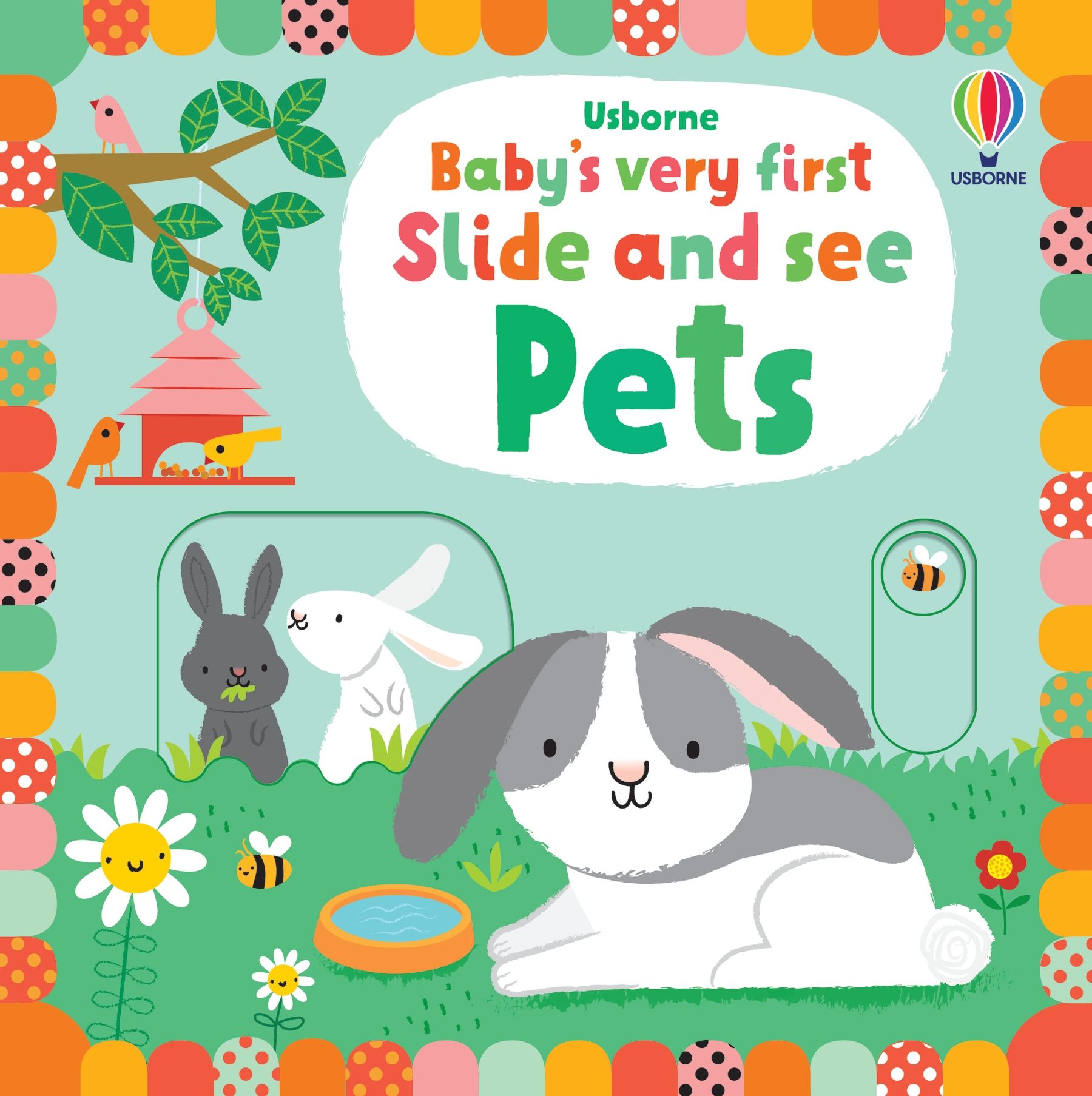 Usborne – Baby's Very First Slide and See Pets – Carte pentru copii 6+ luni – carte pentru copii Usborne, copertă