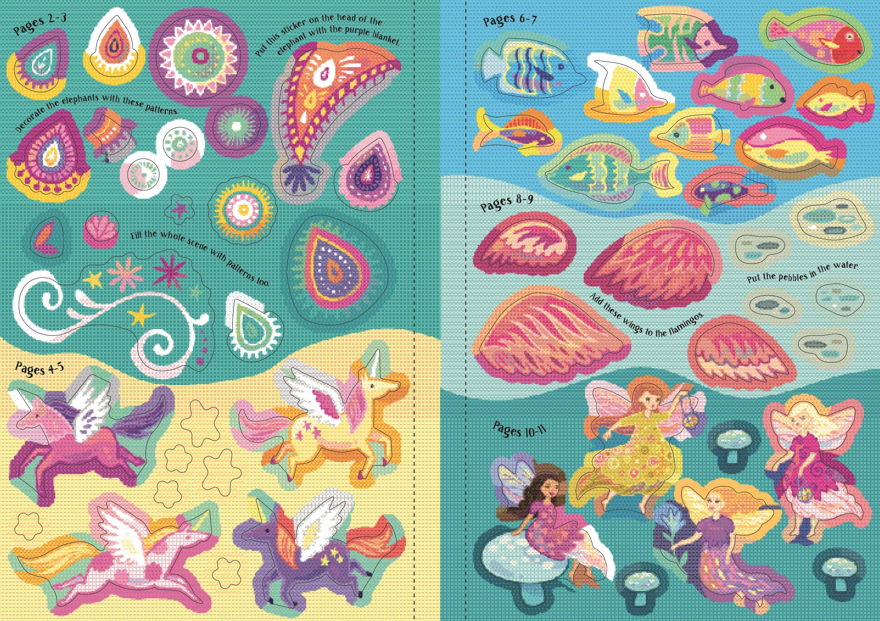 Usborne – Sparkly Sticker Book – Carte cu stickere pentru copii 4+ ani – carte pentru copii Usborne, pagini interior ilustrate
