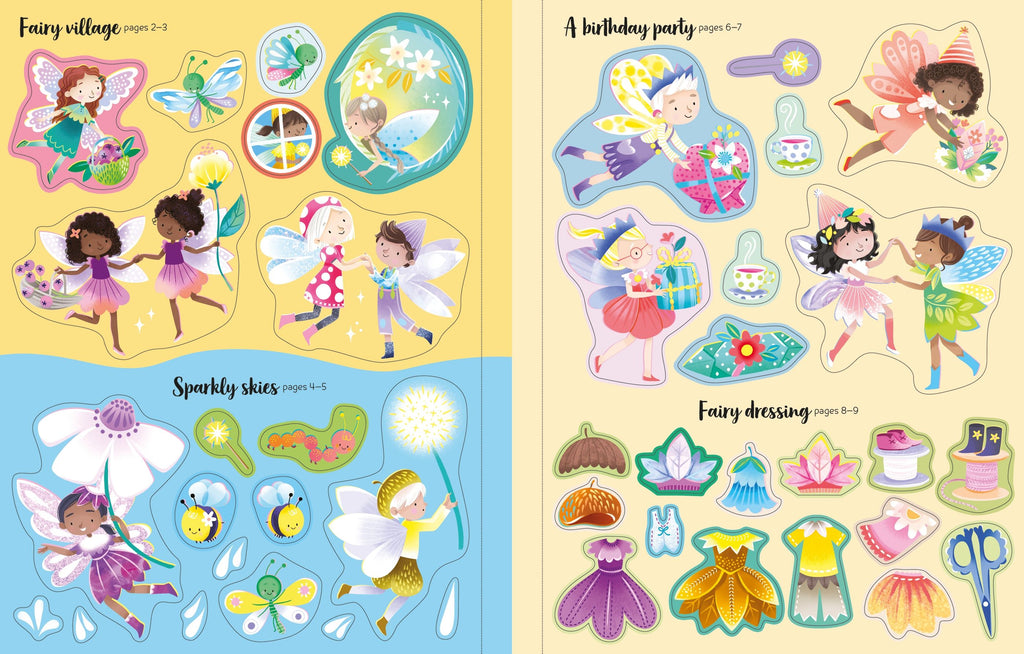 Usborne – First Sticker Book Sparkly Fairies – Carte cu stickere pentru copii 3+ ani – carte pentru copii Usborne, preview pagini