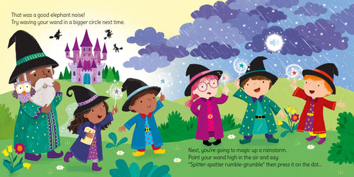 Usborne – Wand Books: Wizard Magic – Carte pentru copii 3+ ani – carte pentru copii Usborne, pagini interior ilustrate