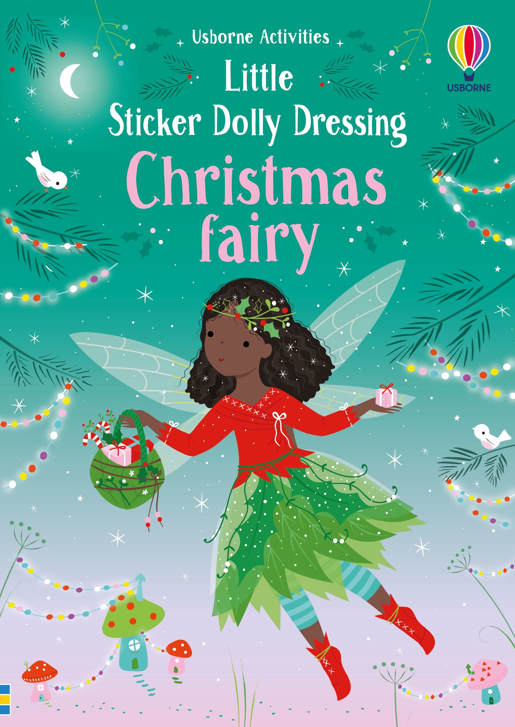 Usborne – Little Sticker Dolly Dressing Christmas Fairy – Carte cu stickere pentru copii 4+ ani – carte pentru copii Usborne, copertă