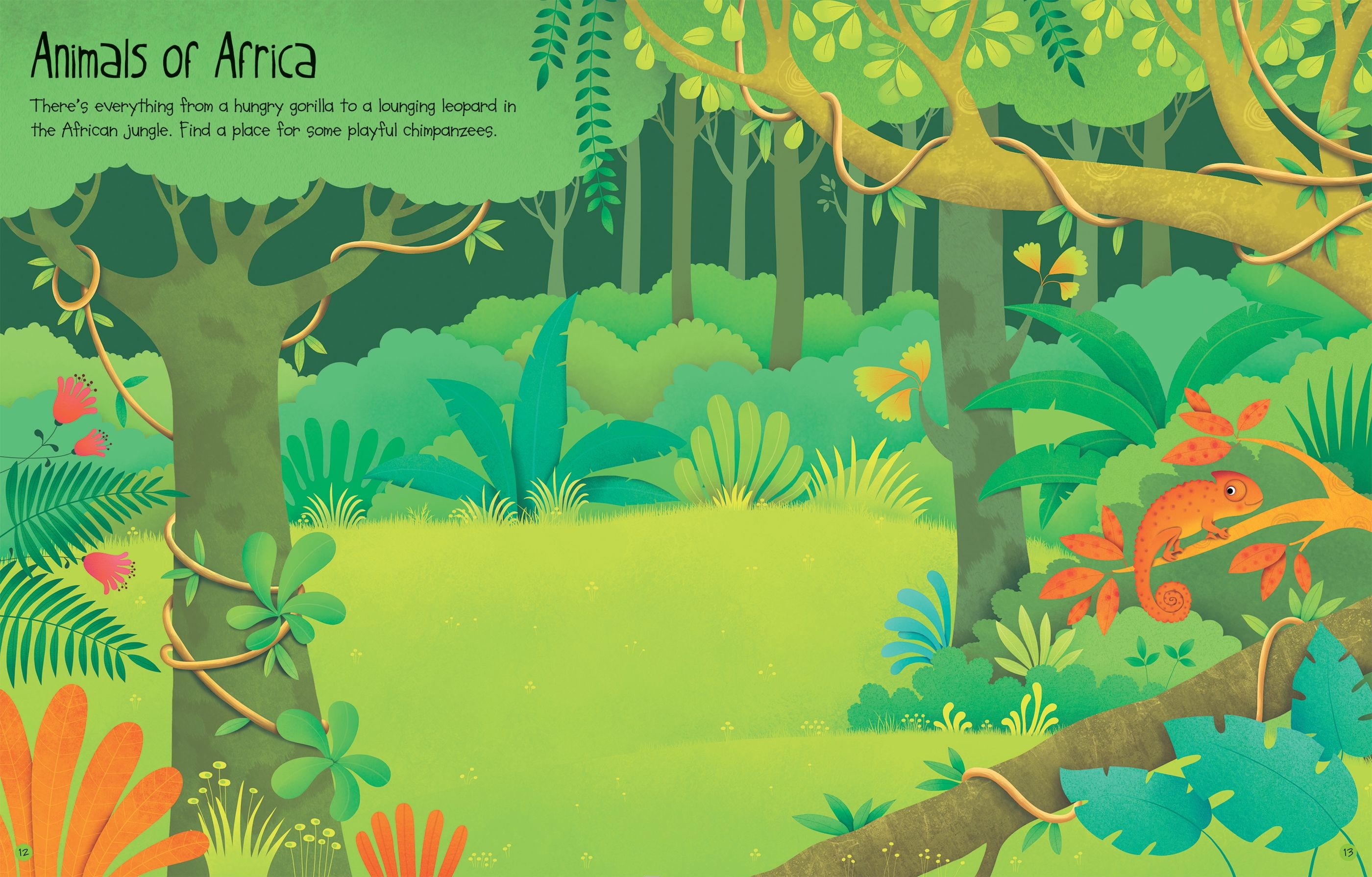 Usborne – First Sticker Book Jungle – Carte cu stickere pentru copii 3+ ani – carte pentru copii Usborne, preview pagini