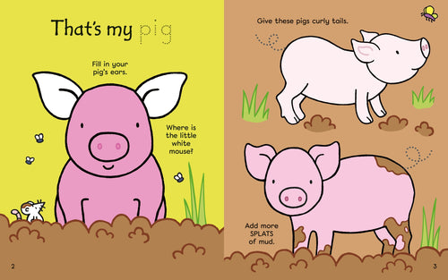 Usborne – That's not my... Farm Activity Book – Carte pentru copii 2+ ani – carte pentru copii Usborne, pagini interior ilustrate