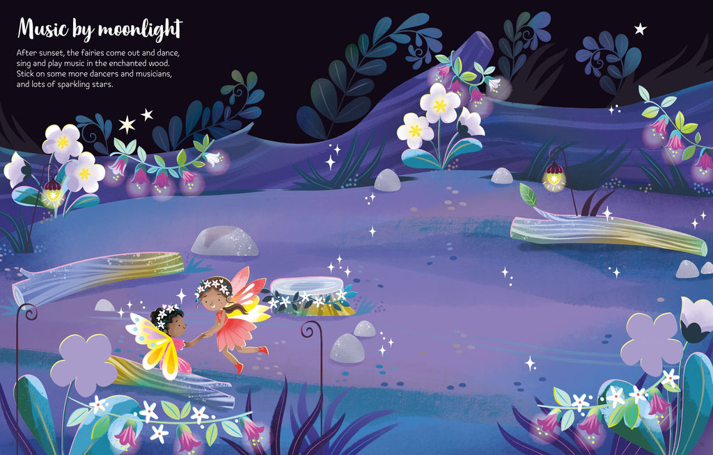 Usborne – First Sticker Book Sparkly Fairies – Carte cu stickere pentru copii 3+ ani – carte pentru copii Usborne, preview pagini