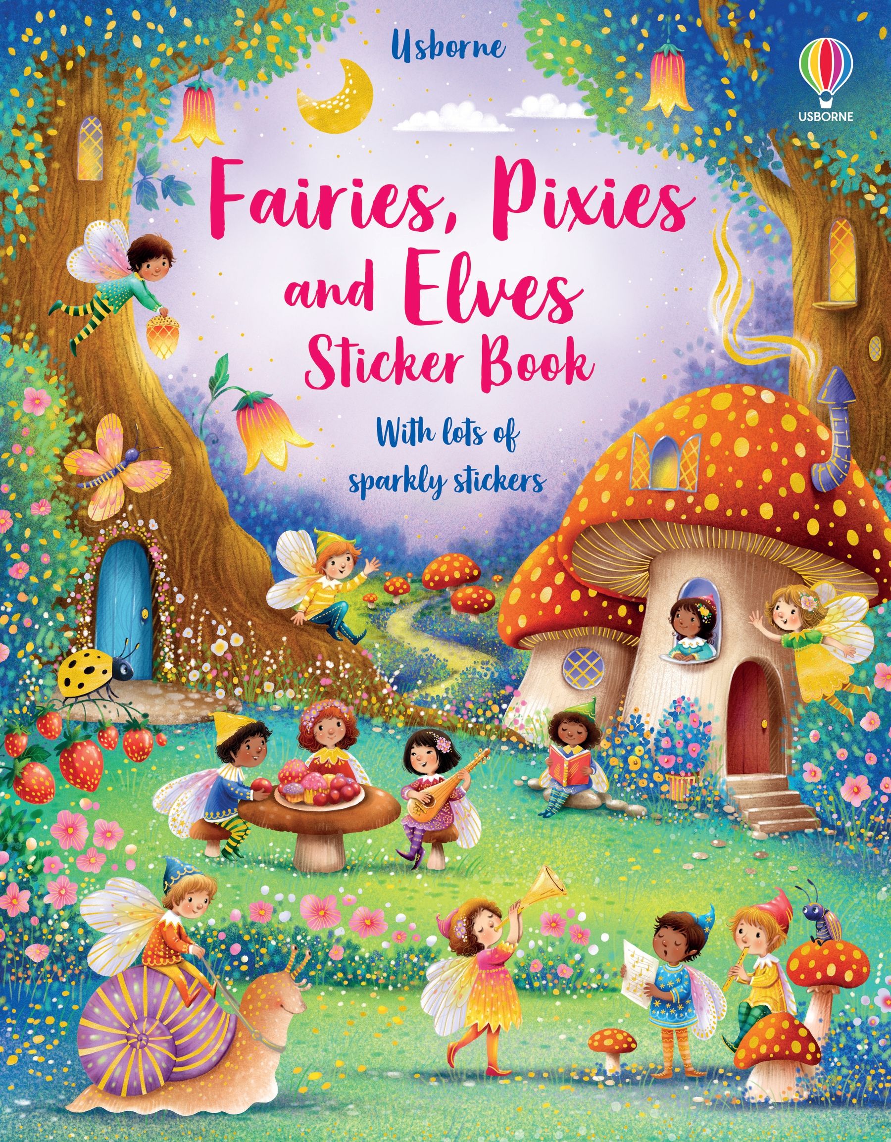 Usborne – Fairies, Pixies and Elves Sticker Book – Carte cu stickere pentru copii 5+ ani – carte pentru copii Usborne, copertă