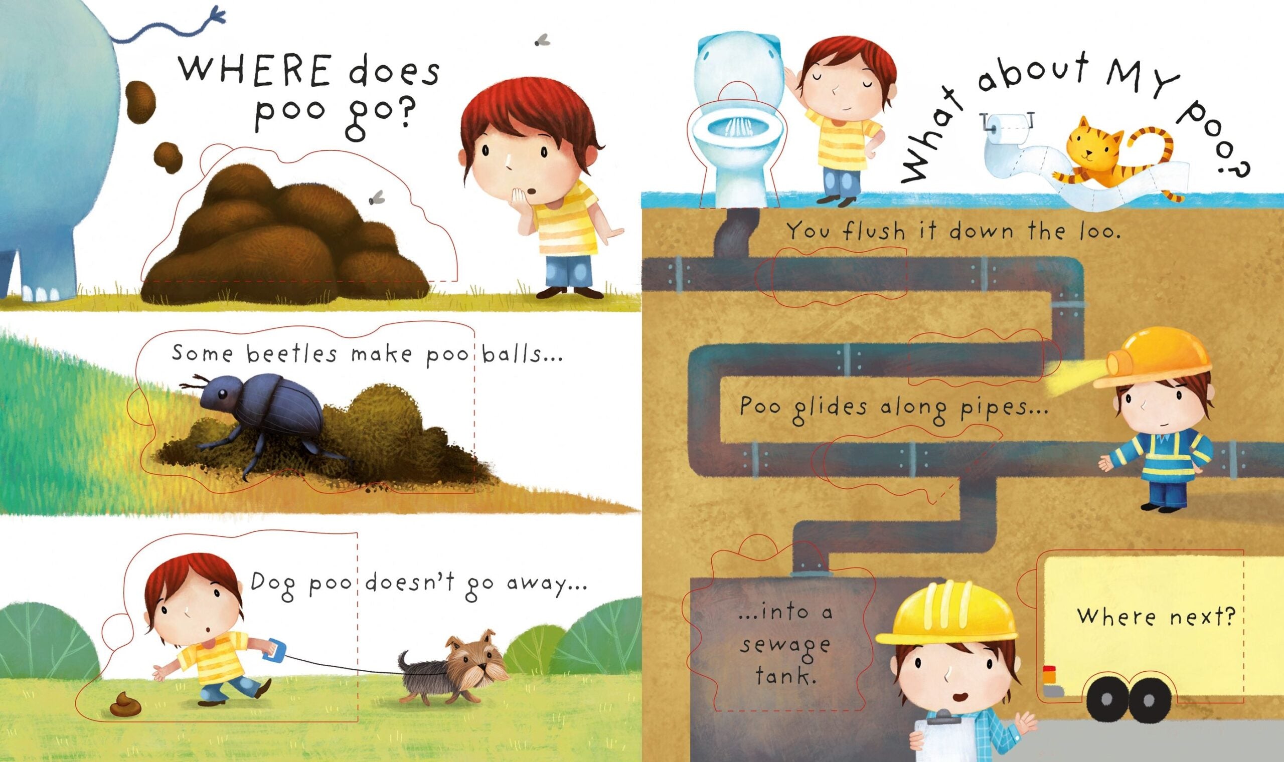 Usborne – Very First Questions and Answers What is poo? – Carte pentru copii 3+ ani – carte pentru copii Usborne, preview pagini