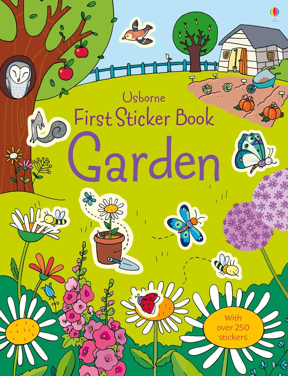 Usborne – First Sticker Book Garden – Carte cu stickere pentru copii 3+ ani – carte pentru copii Usborne, copertă