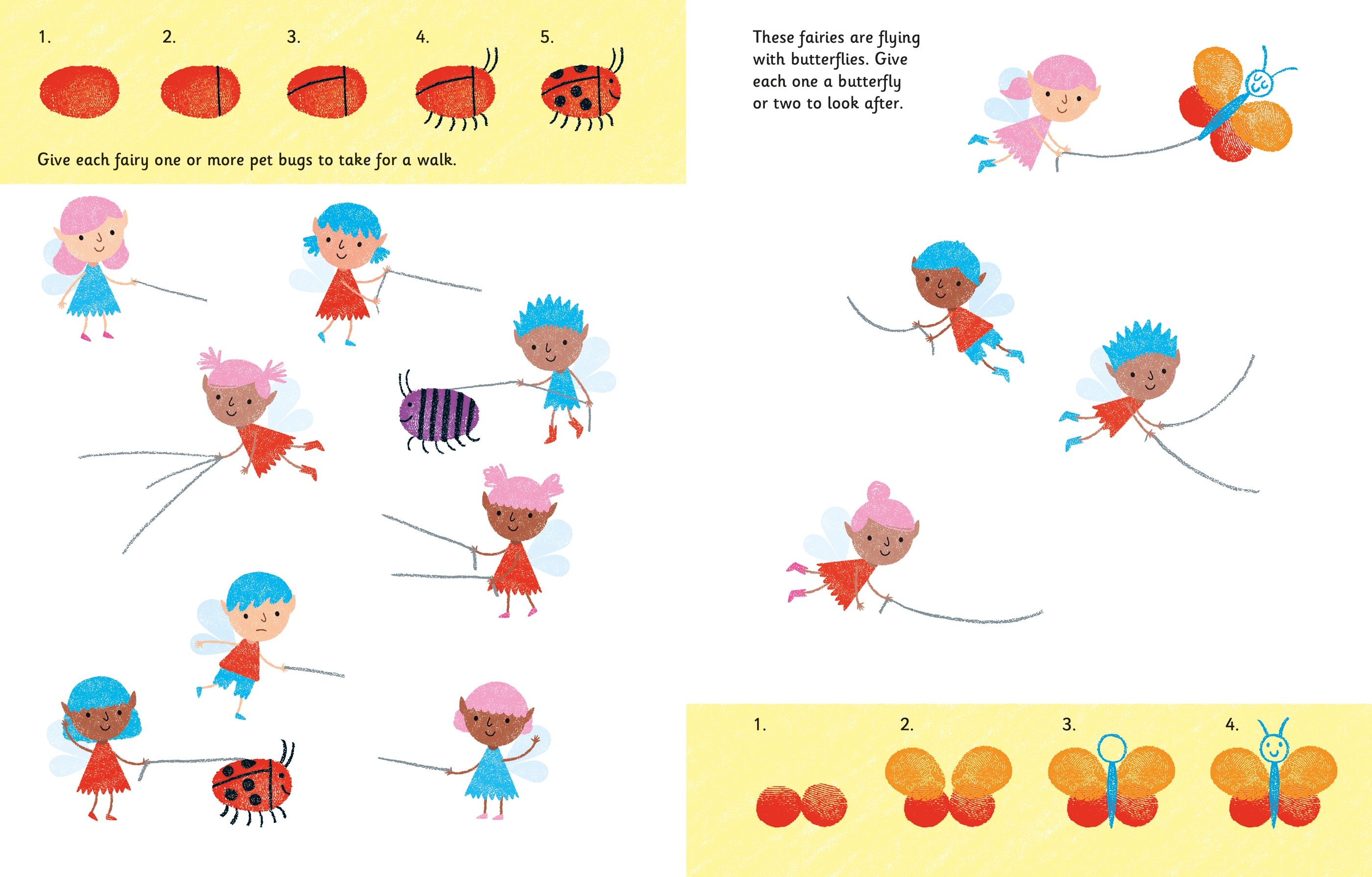 Usborne – Fingerprint Activities Unicorns and Fairies – Carte pentru copii 6+ ani – carte pentru copii Usborne, preview pagini