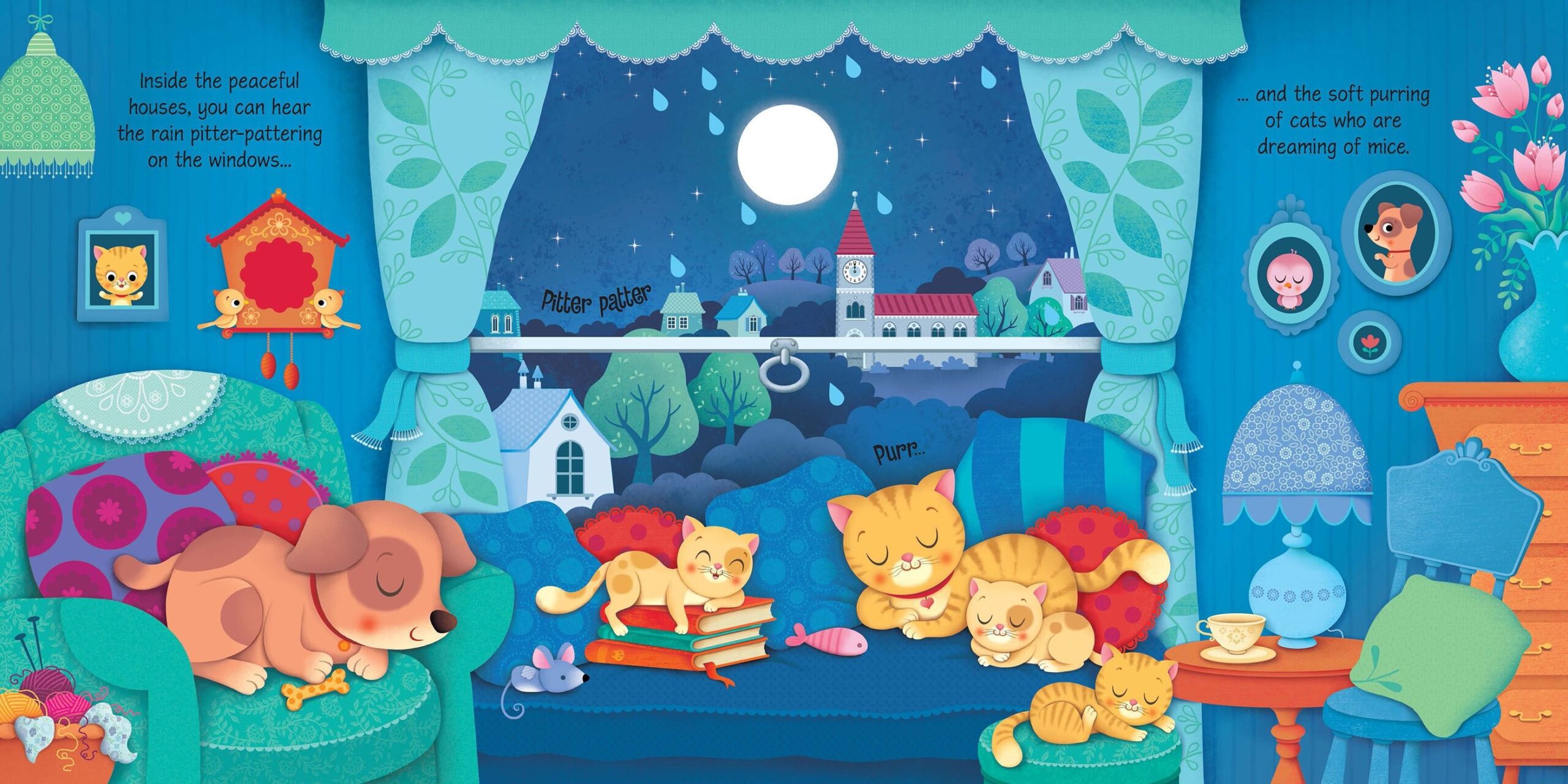 Usborne – Night Sounds – Carte cu sunete pentru copii 3+ ani – carte pentru copii Usborne, preview pagini