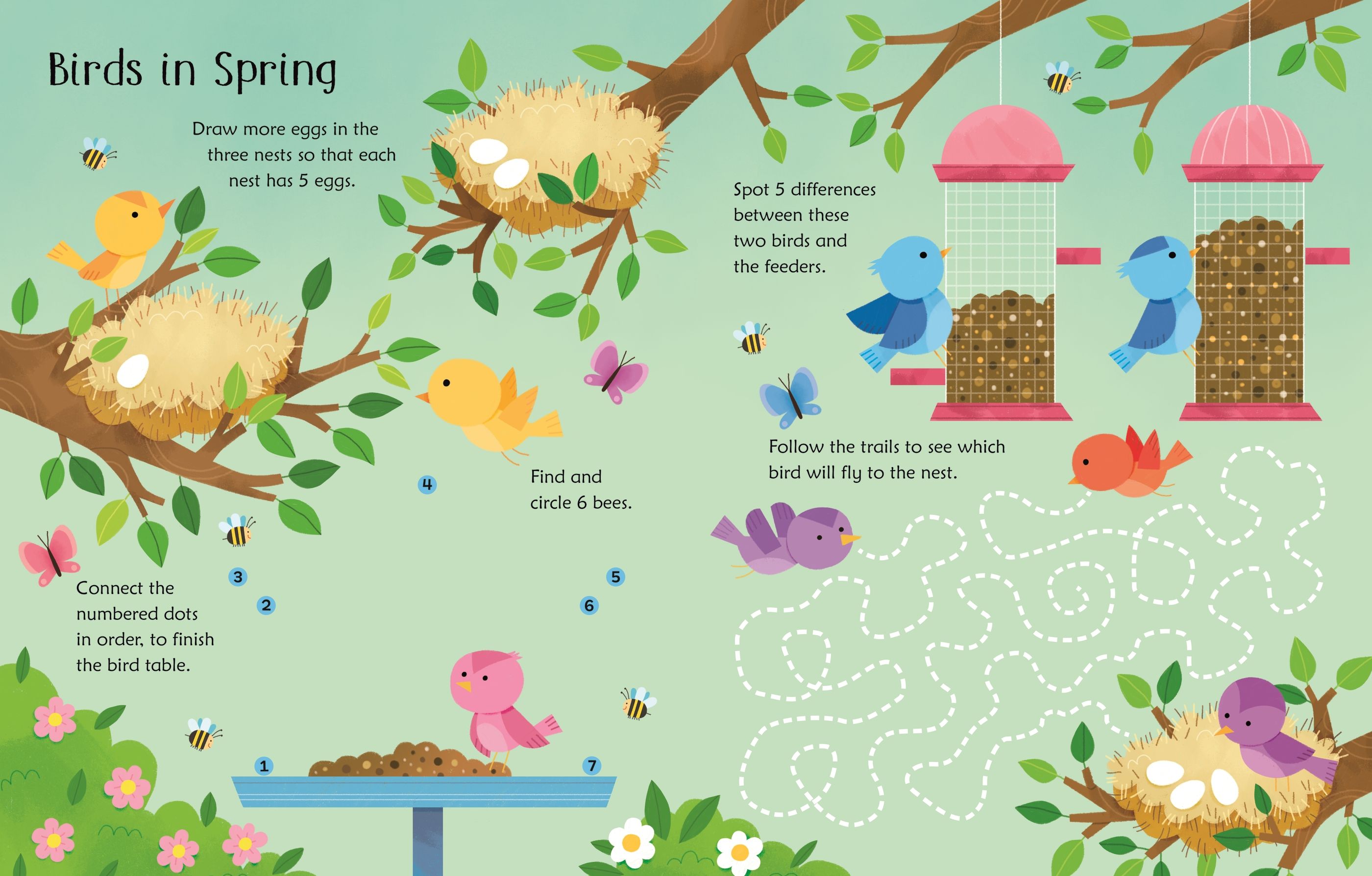 Usborne – Wipe-Clean Easter Activities – Carte de activități (refolosibilă) pentru copii 3+ ani – carte pentru copii Usborne, detalii conținut