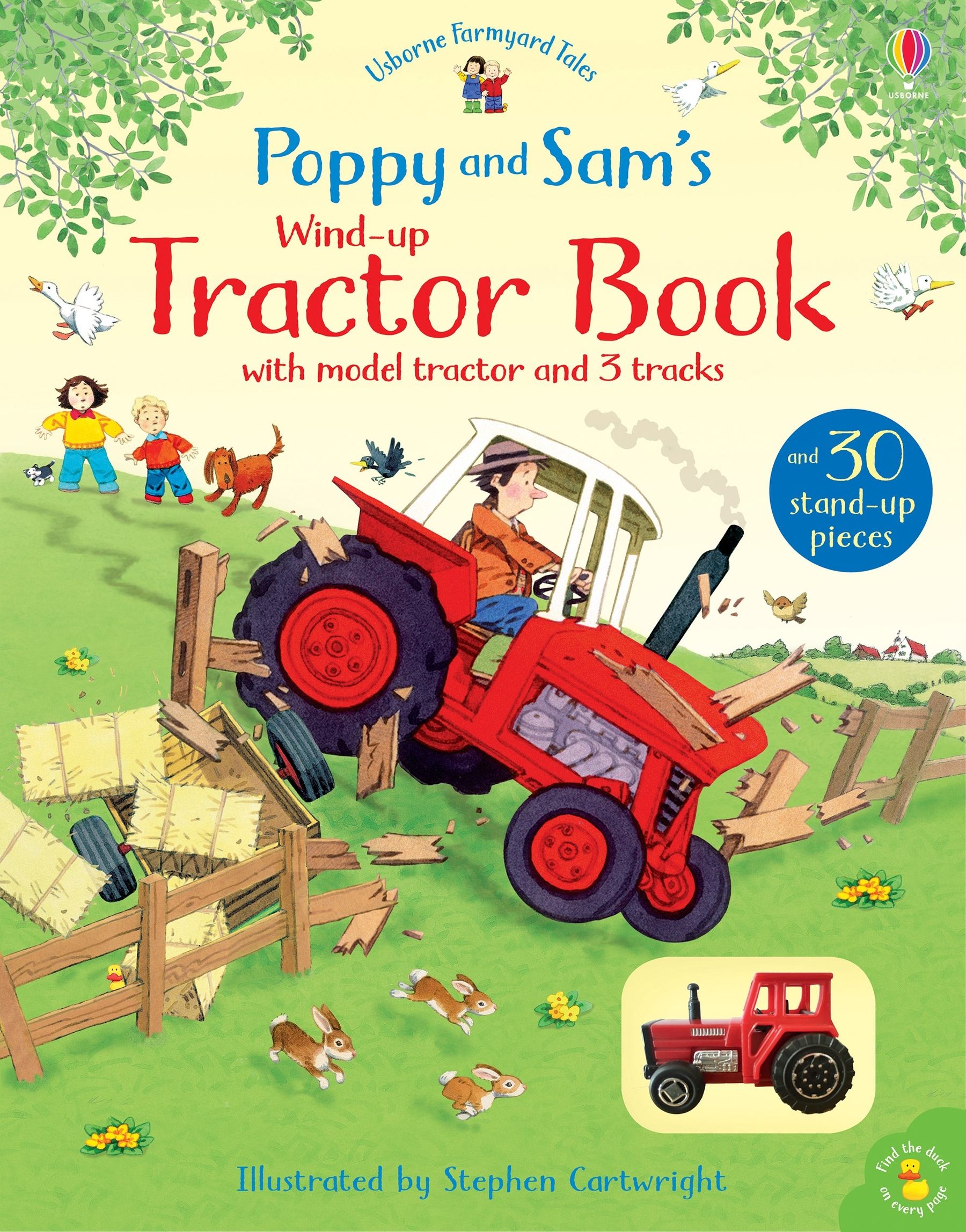 Usborne – Poppy and Sam's Wind-Up Tractor Book – Carte pentru copii 3+ ani – carte pentru copii Usborne, copertă