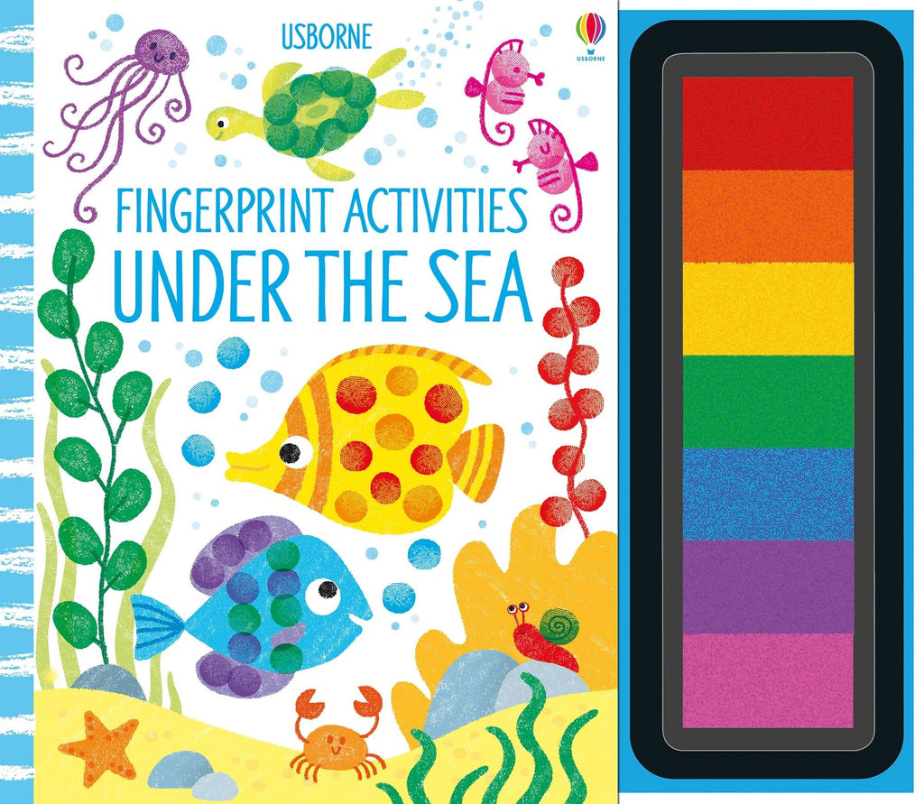 Usborne – Fingerprint Activities Under the Sea – Carte pentru copii 6+ ani – carte pentru copii Usborne, copertă