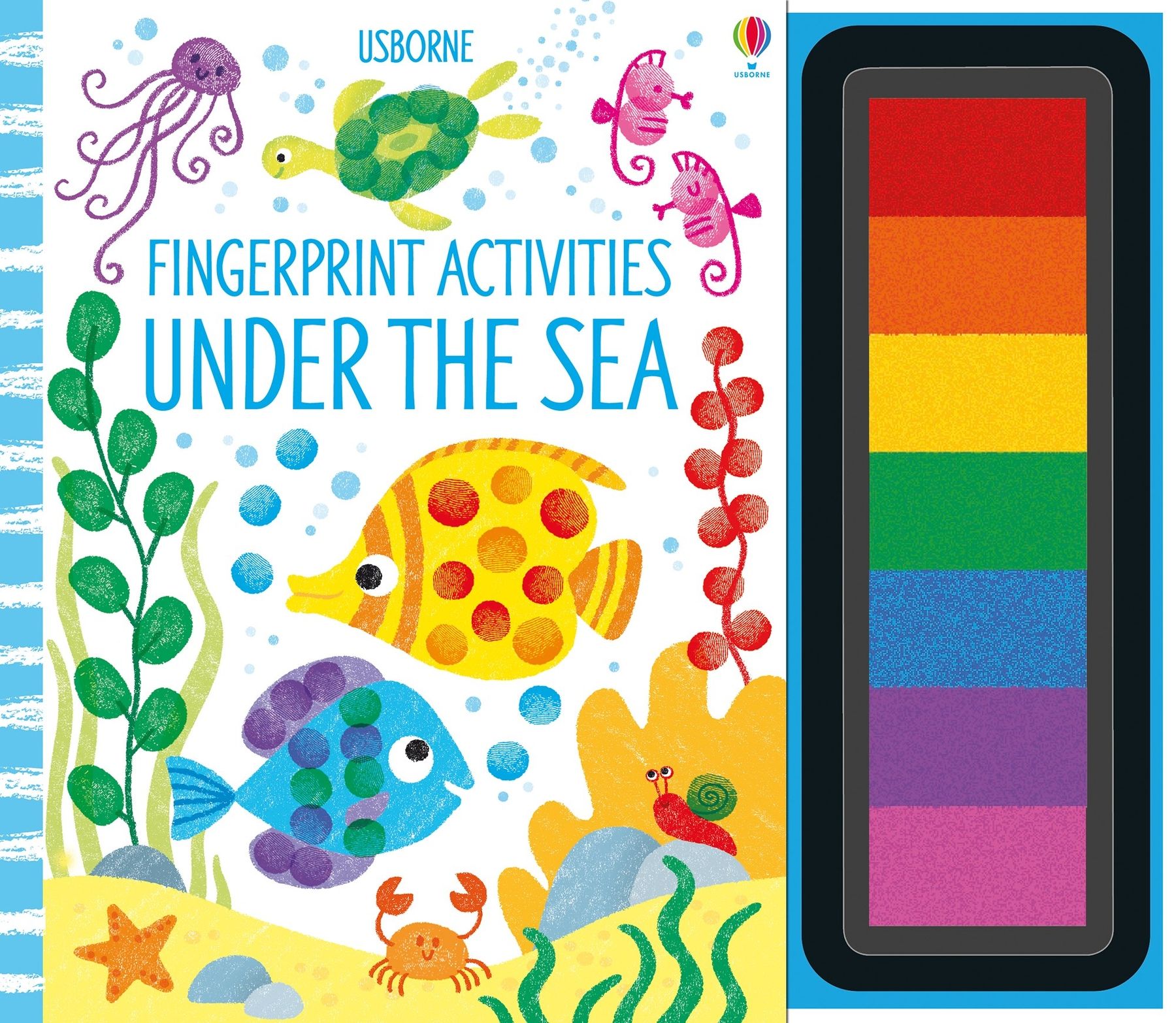 Usborne – Fingerprint Activities Under the Sea – Carte pentru copii 6+ ani – carte pentru copii Usborne, copertă