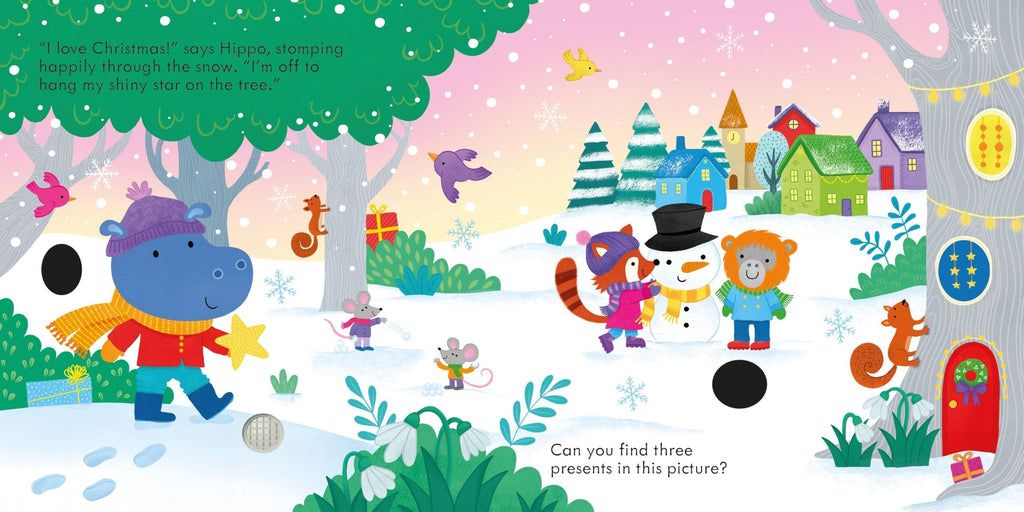 Usborne – Christmas Sound Book – Carte cu sunete pentru copii 6+ luni – carte pentru copii Usborne, detalii conținut cu sunete