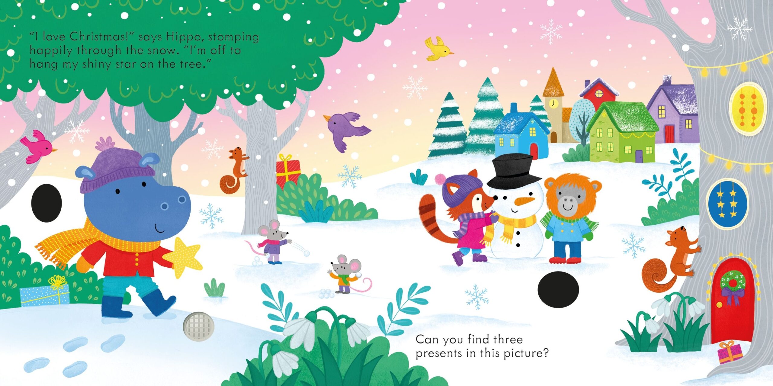 Usborne – Christmas Sound Book – Carte cu sunete pentru copii 6+ luni – carte pentru copii Usborne, detalii conținut cu sunete