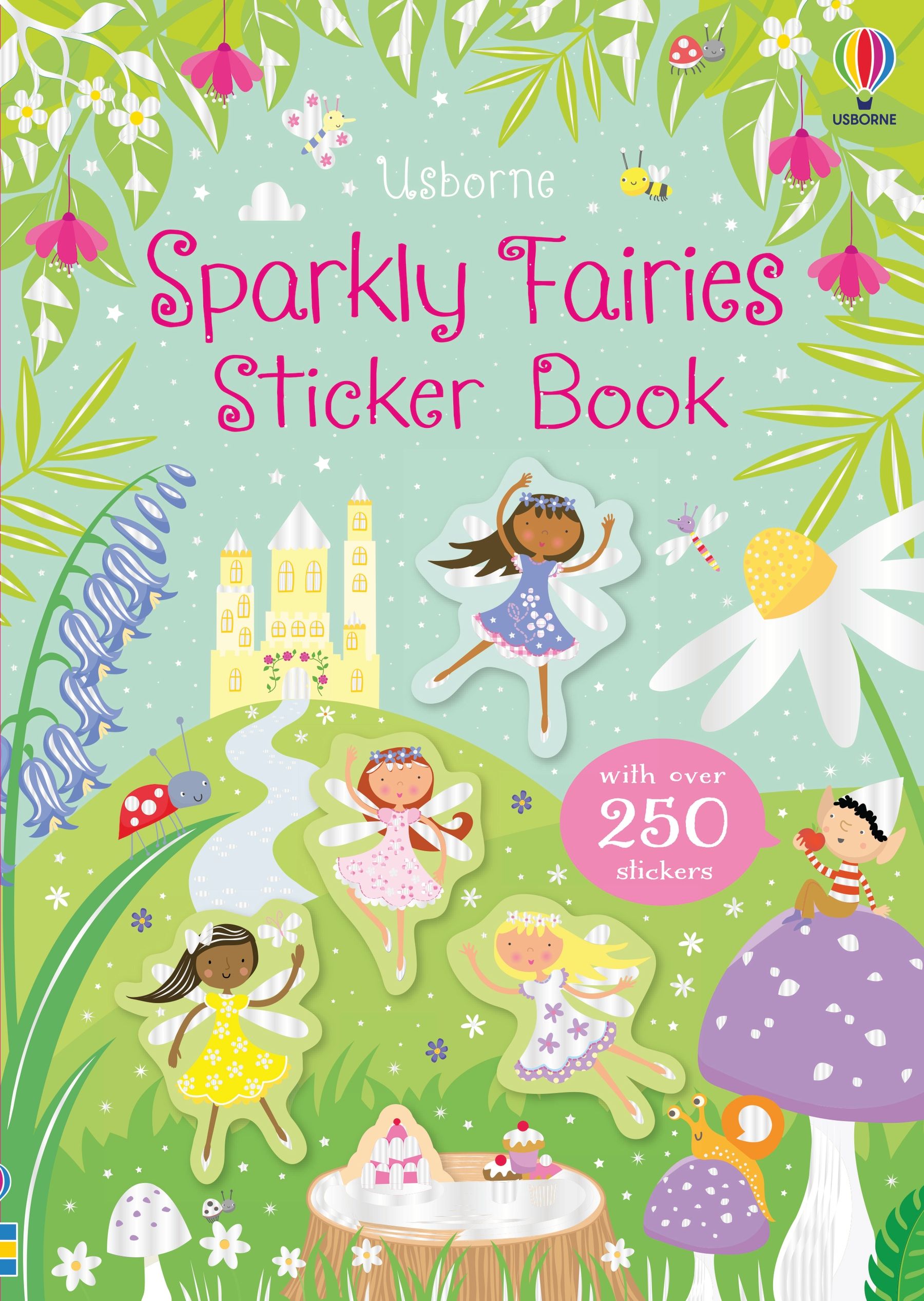 Usborne – Sparkly Fairies Sticker Book – Carte cu stickere pentru copii 3+ ani – carte pentru copii Usborne, copertă