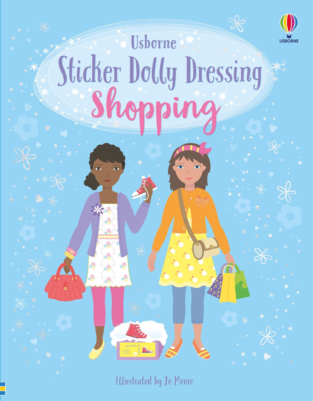 Usborne – Sticker Dolly Dressing Shopping – Carte cu stickere pentru copii 5+ ani – carte pentru copii Usborne, copertă