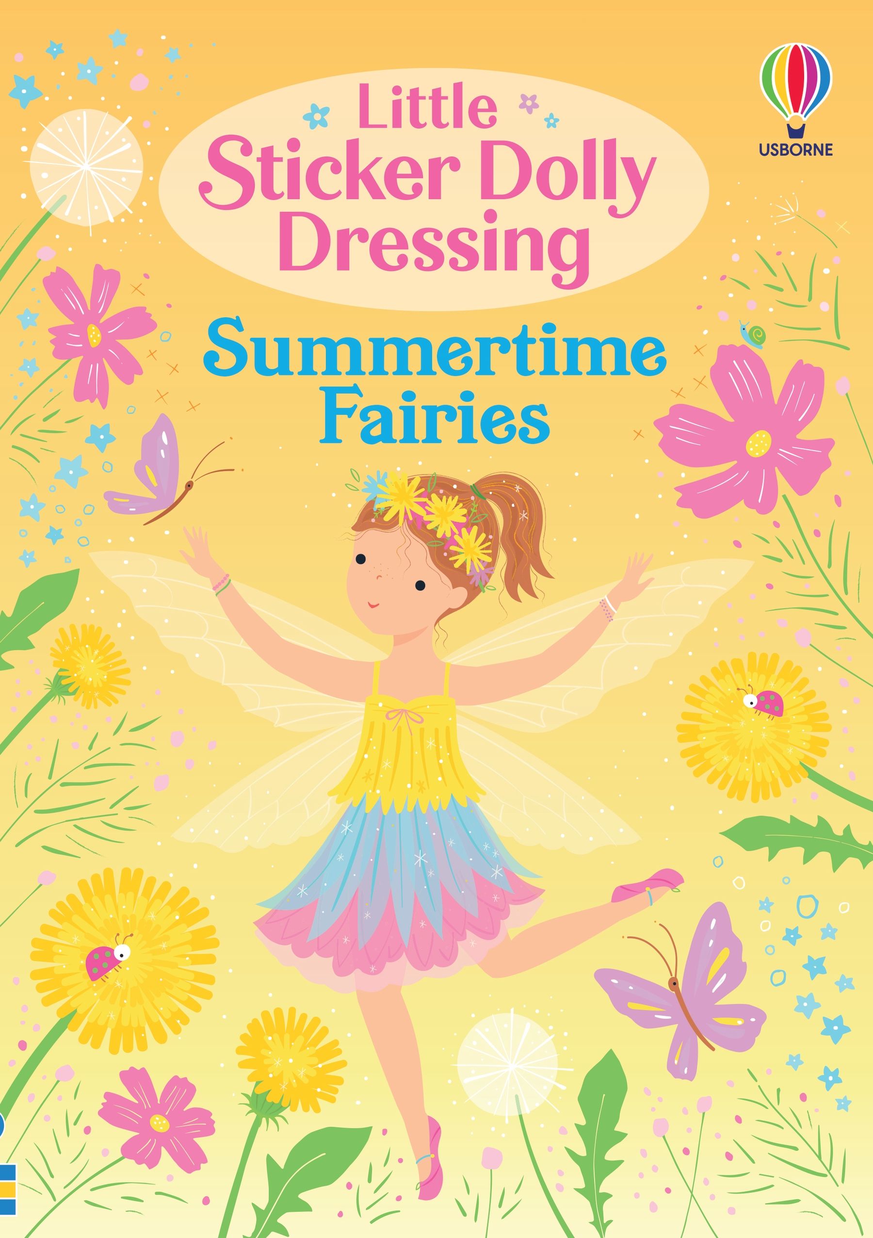 Usborne – Little Sticker Dolly Dressing Summertime Fairies – Carte cu stickere pentru copii 4+ ani – carte pentru copii Usborne, copertă