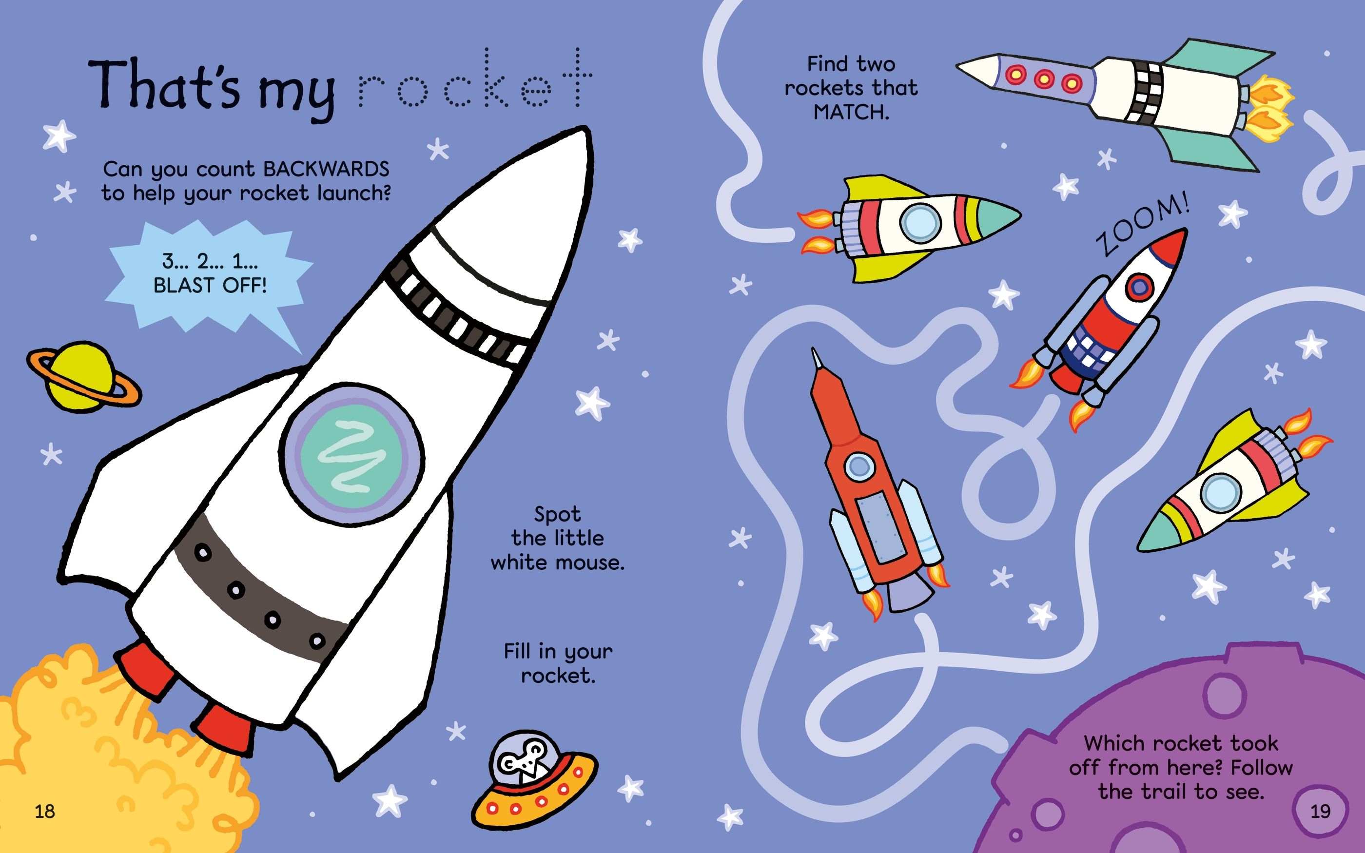 Usborne – That's not my... Things That Go Activity Book – Carte pentru copii 2+ ani – carte pentru copii Usborne, detalii conținut