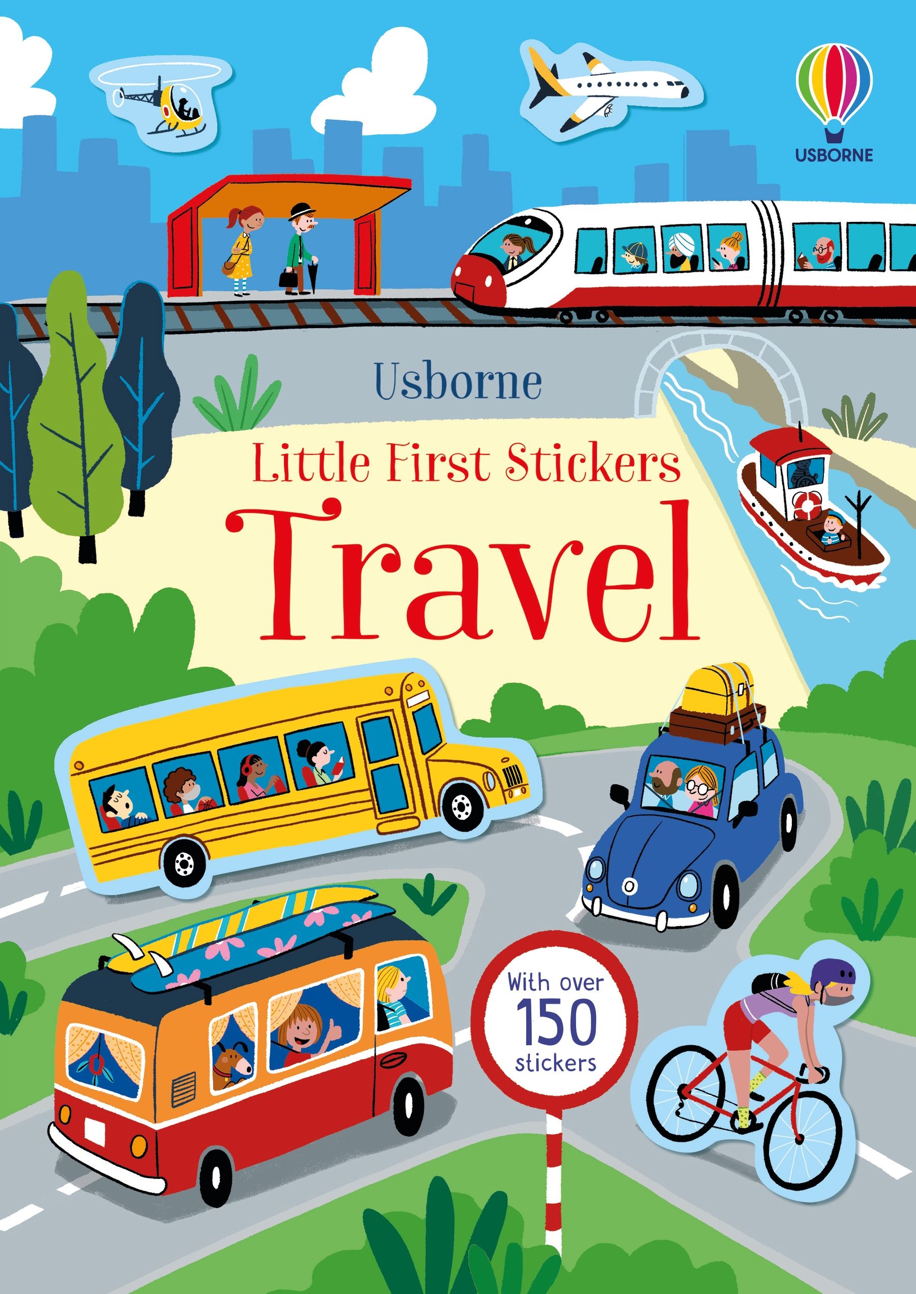 Usborne – Little First Stickers Travel – Carte cu stickere pentru copii 3+ ani – carte pentru copii Usborne, copertă