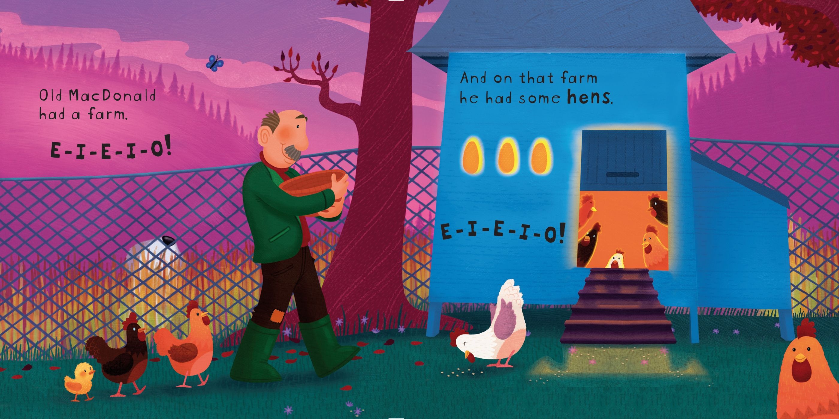 Usborne – Old MacDonald had a Farm – Carte pentru copii 18+ luni – carte pentru copii Usborne, pagini interior ilustrate