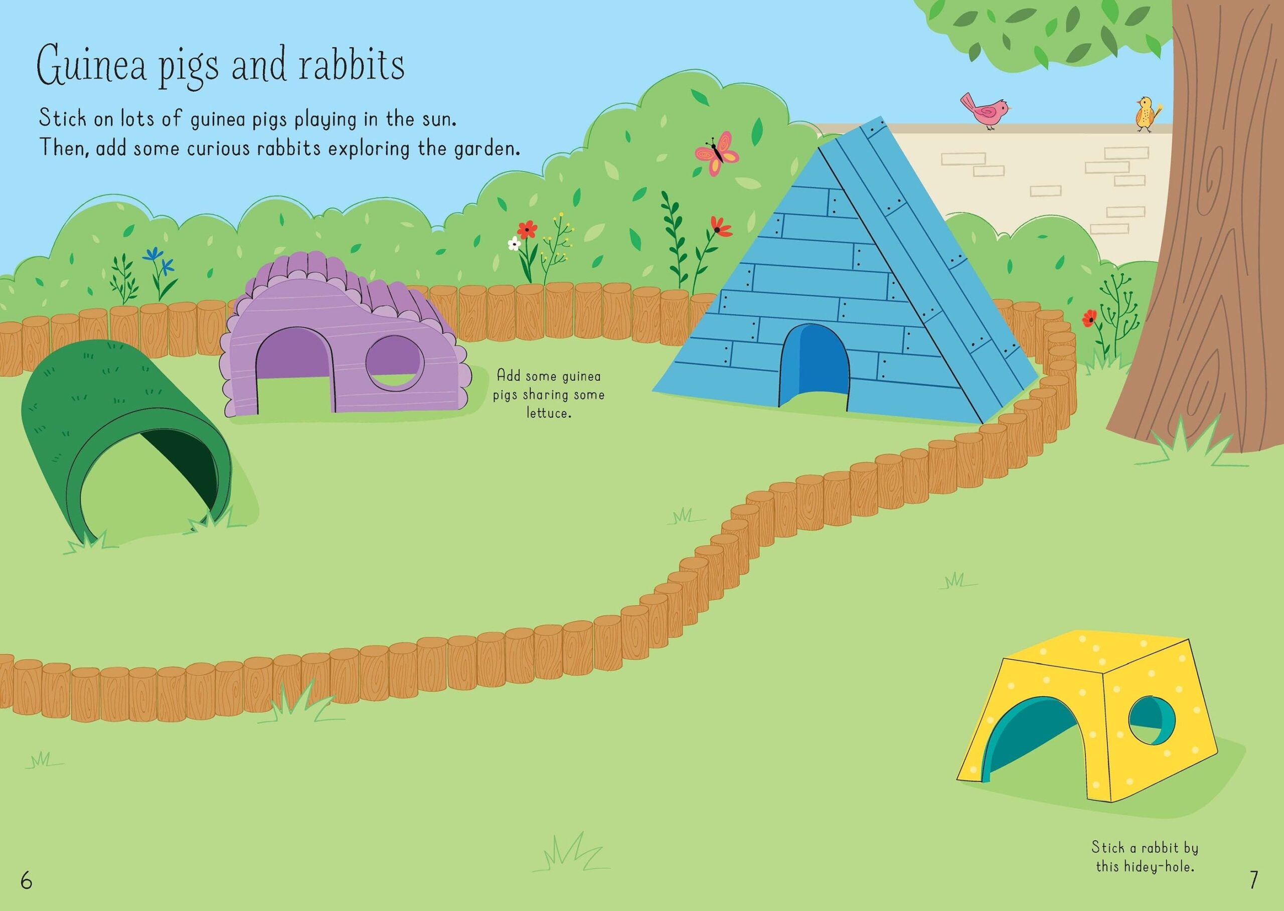 Usborne – Little First Stickers Pets – Carte cu stickere pentru copii 3+ ani – carte pentru copii Usborne, pagini interior ilustrate