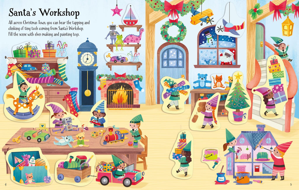 Usborne – First Sticker Book Christmas – Carte cu stickere pentru copii 3+ ani – carte pentru copii Usborne, pagini interior ilustrate