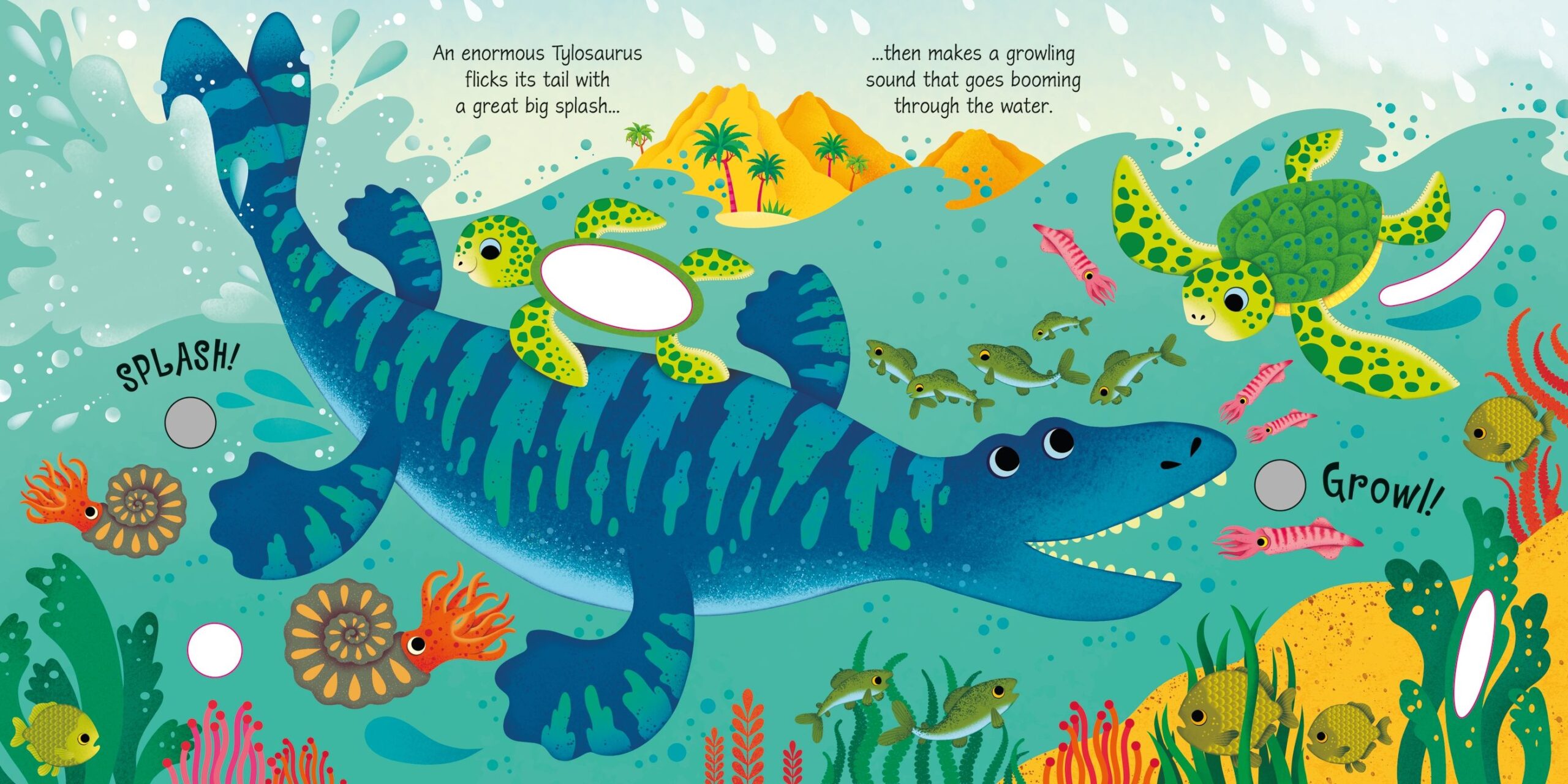 Usborne – Dinosaur Sounds – Carte cu sunete pentru copii 3+ ani – carte pentru copii Usborne, pagini interior ilustrate