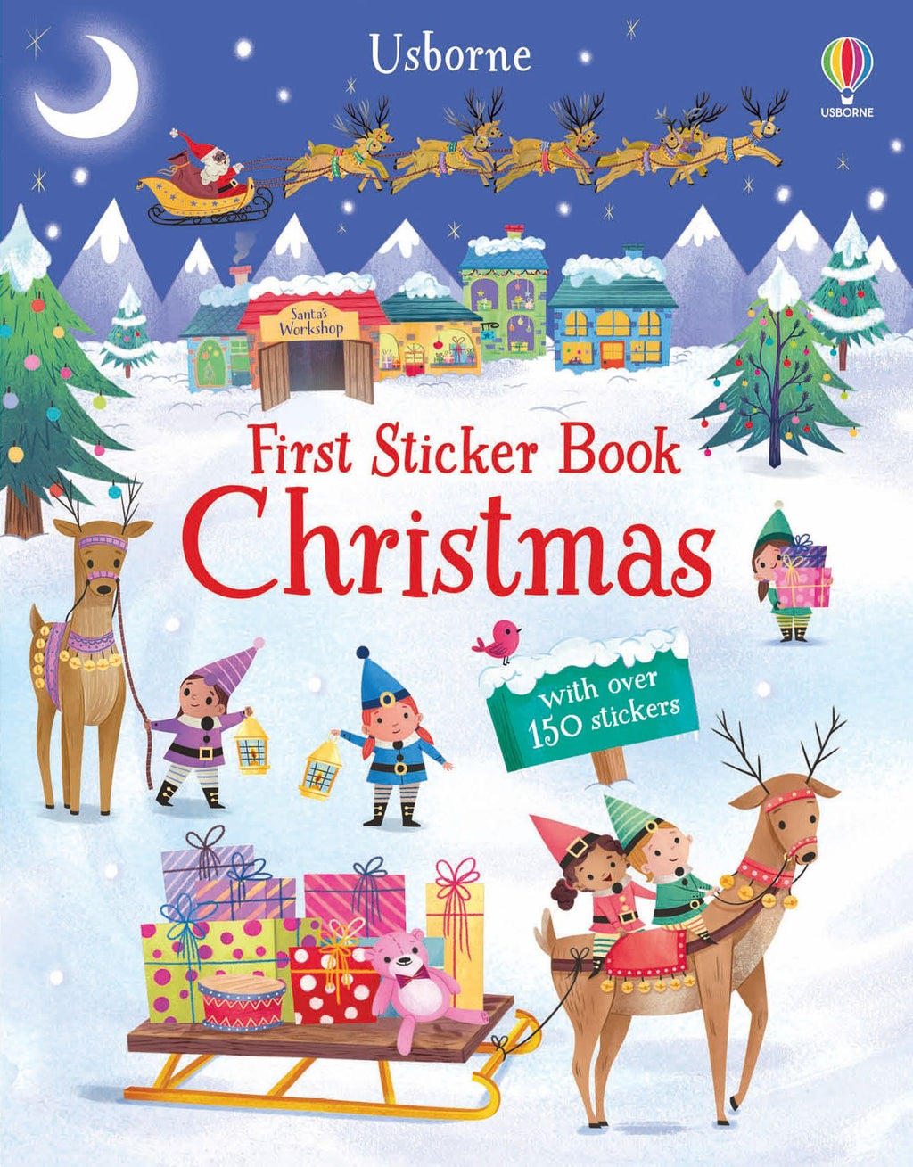 Usborne – First Sticker Book Christmas – Carte cu stickere pentru copii 3+ ani – carte pentru copii Usborne, copertă
