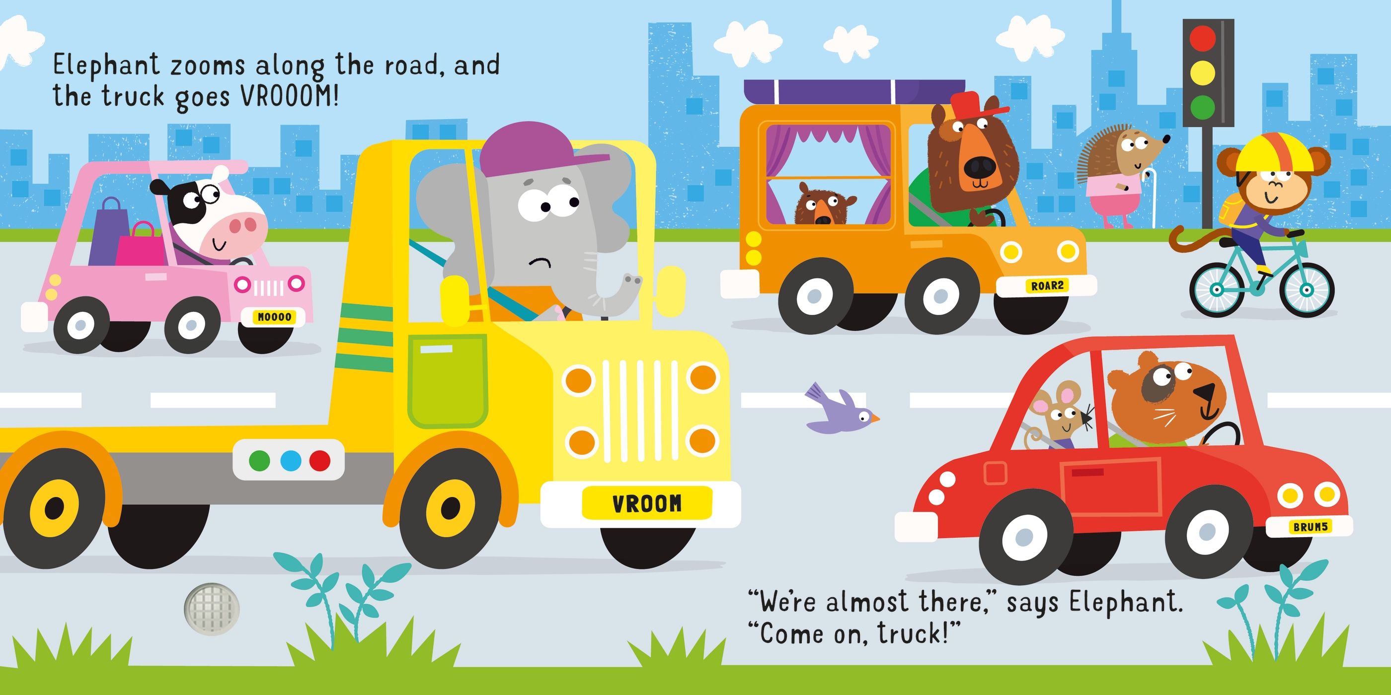 Usborne – Let's go on a Truck! – Carte cu sunete pentru copii 12+ luni – carte pentru copii Usborne, detalii conținut cu sunete