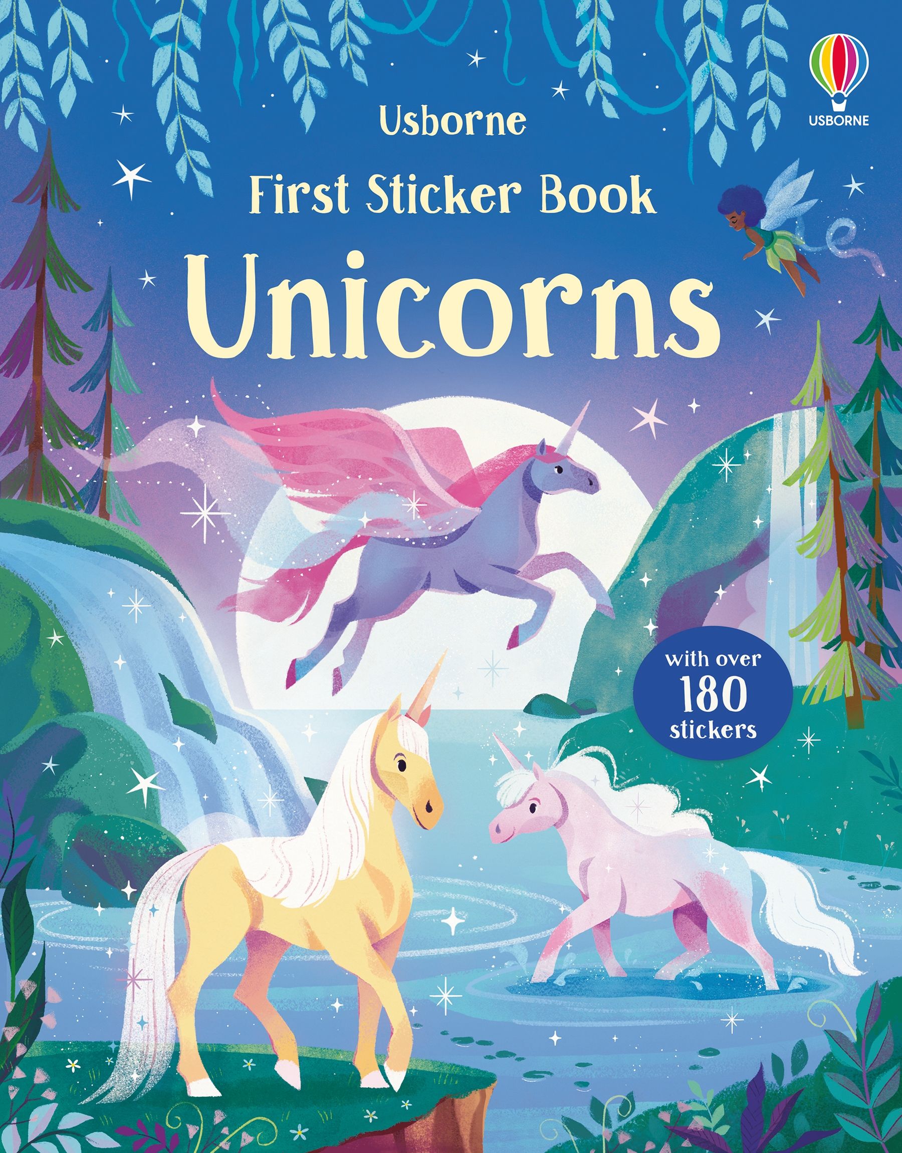 Usborne – First Sticker Book Unicorns – Carte cu stickere pentru copii 3+ ani – carte pentru copii Usborne, copertă