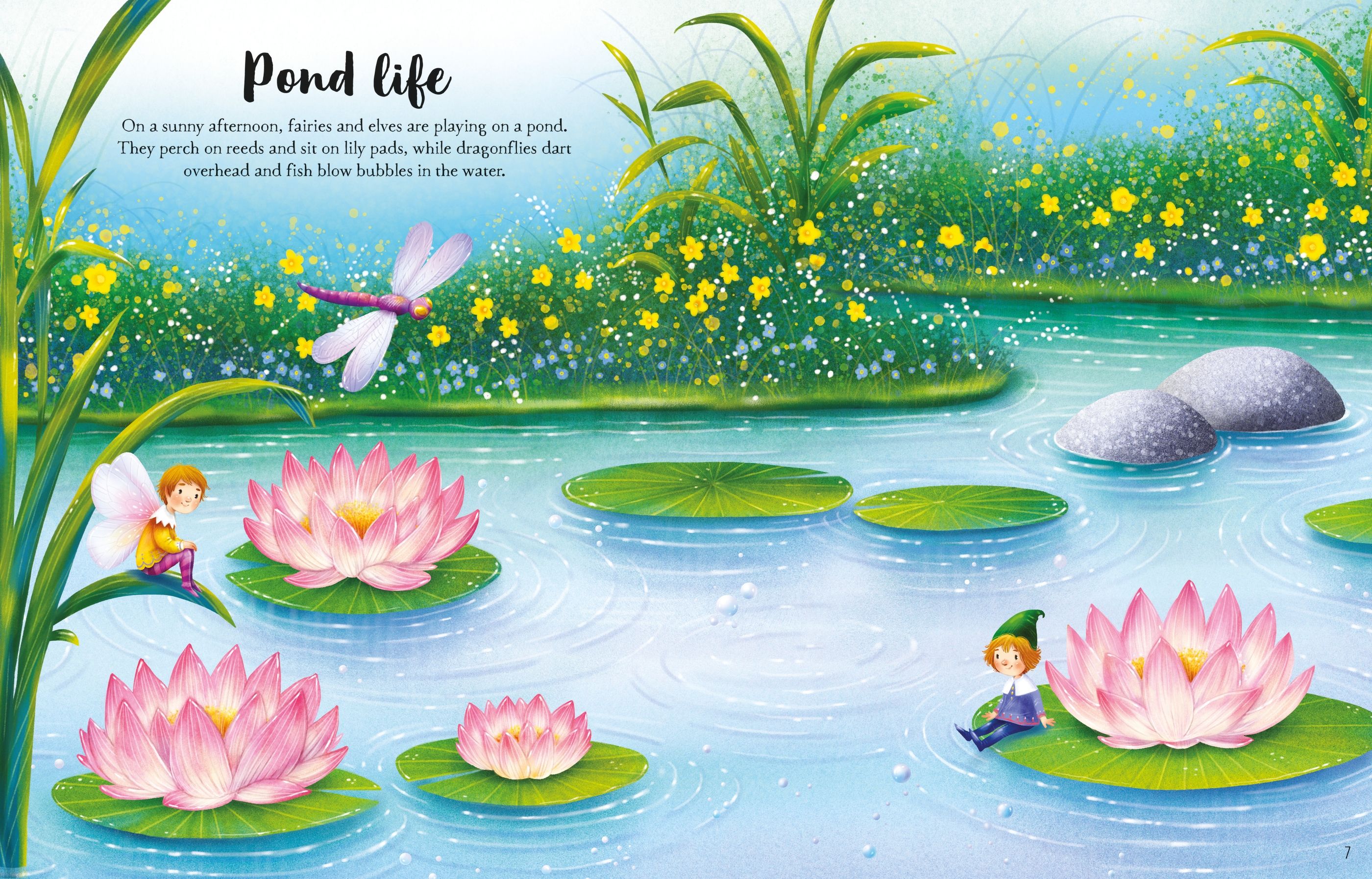 Usborne – Fairies, Pixies and Elves Sticker Book – Carte cu stickere pentru copii 5+ ani – carte pentru copii Usborne, pagini interior ilustrate