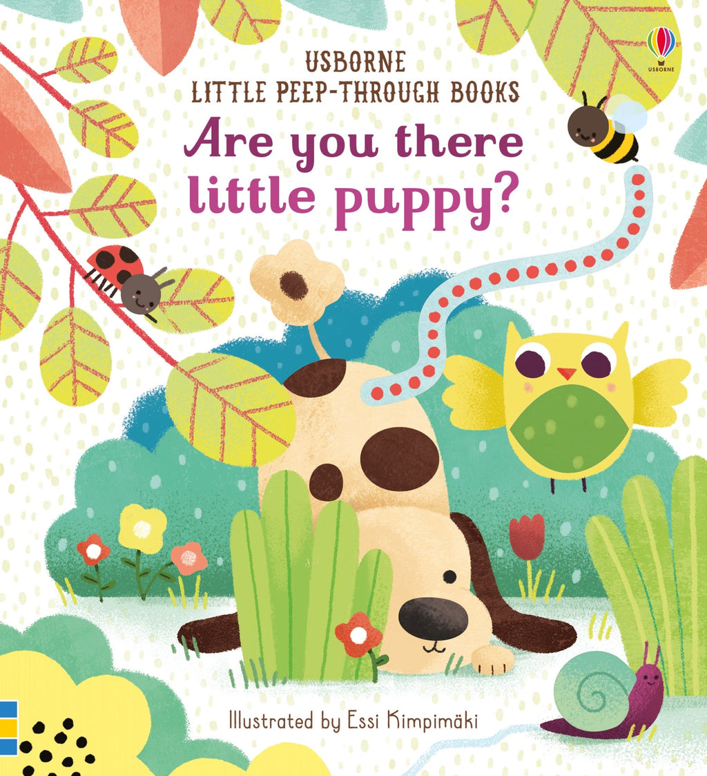 Coperta cărții „Are You There Little Puppy?” – carte senzorială Usborne pentru copii 6+ luni
