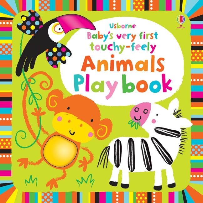 Usborne – Baby's Very First Touchy-Feely Animals Playbook – Carte pentru copii 0+ luni – carte pentru copii Usborne, copertă