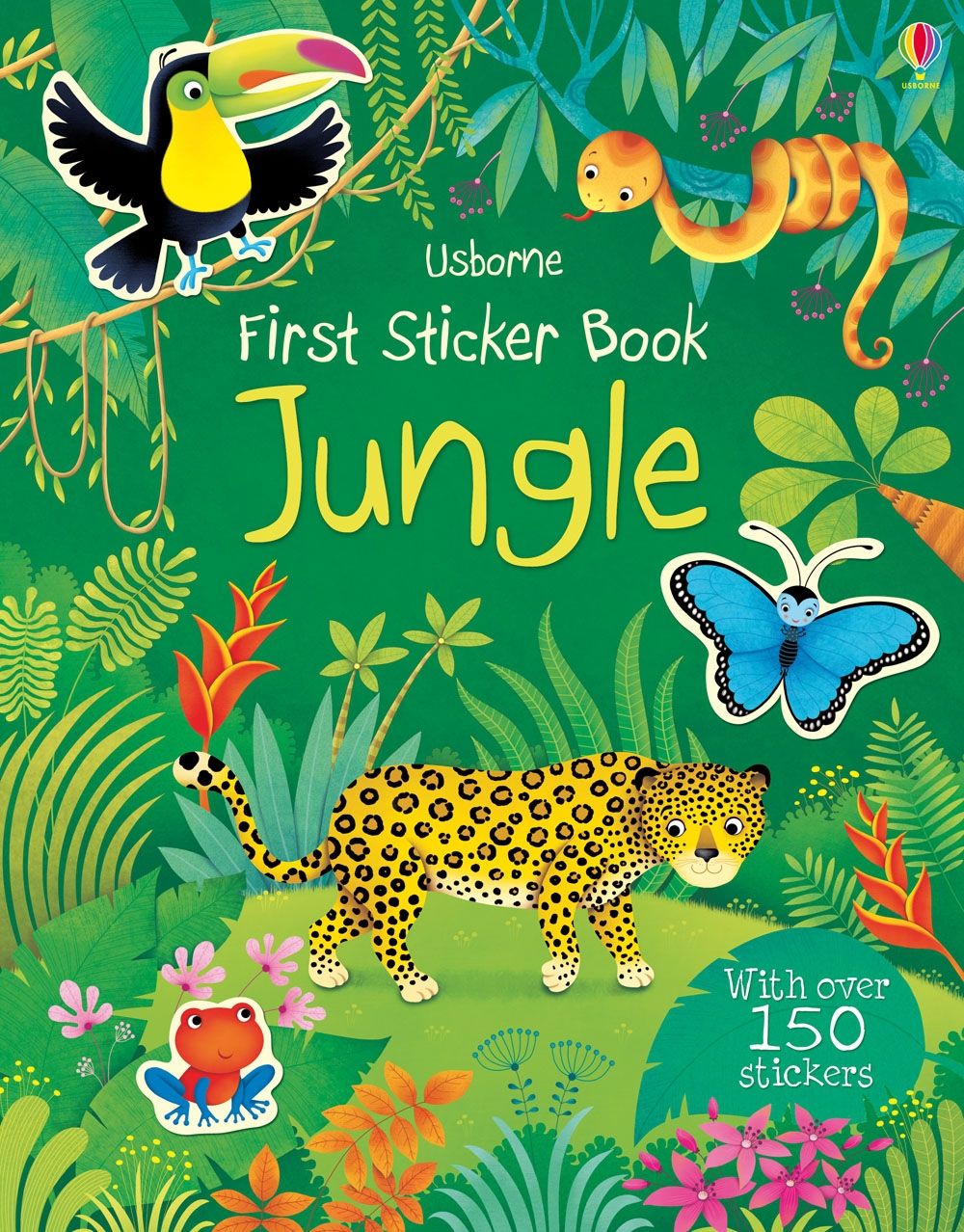 Usborne – First Sticker Book Jungle – Carte cu stickere pentru copii 3+ ani – carte pentru copii Usborne, copertă
