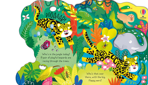 Usborne – Who's in the Jungle Today? – Carte pentru copii 12+ luni – carte pentru copii Usborne, pagini interior ilustrate