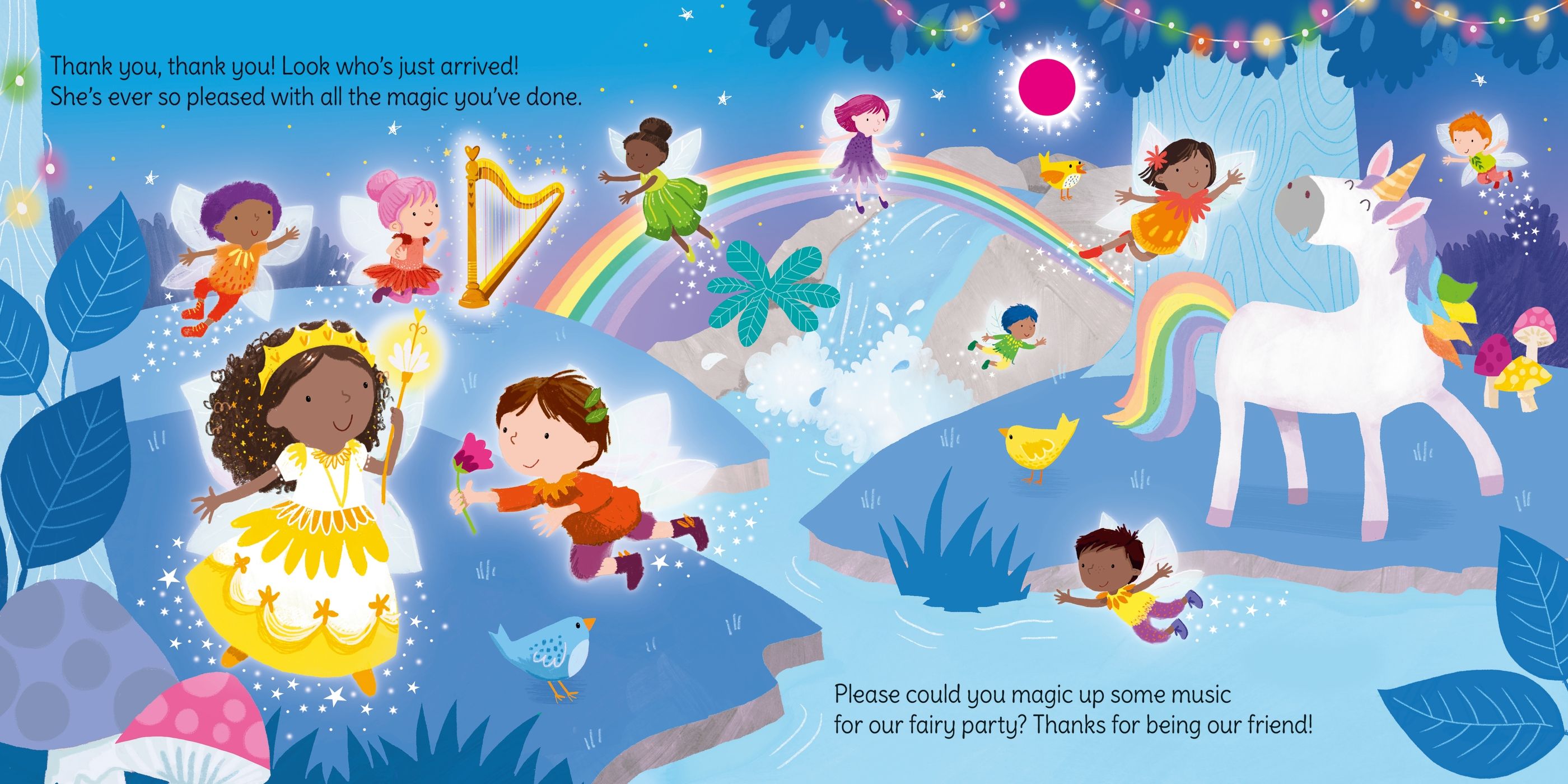 Usborne – Wand Books: Fairy Magic – Carte cu sunete pentru copii 3+ ani – carte pentru copii Usborne, detalii conținut cu sunete