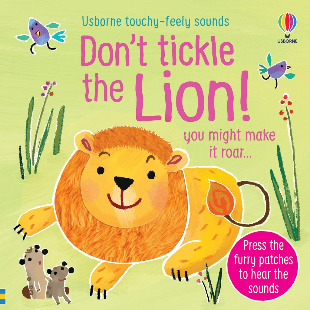 Usborne – Don't Tickle the Lion! – Carte cu sunete pentru copii 6+ luni – carte pentru copii Usborne, copertă