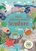 Usborne – Little First Stickers Seashore – Carte cu stickere pentru copii 3+ ani – carte pentru copii Usborne, copertă