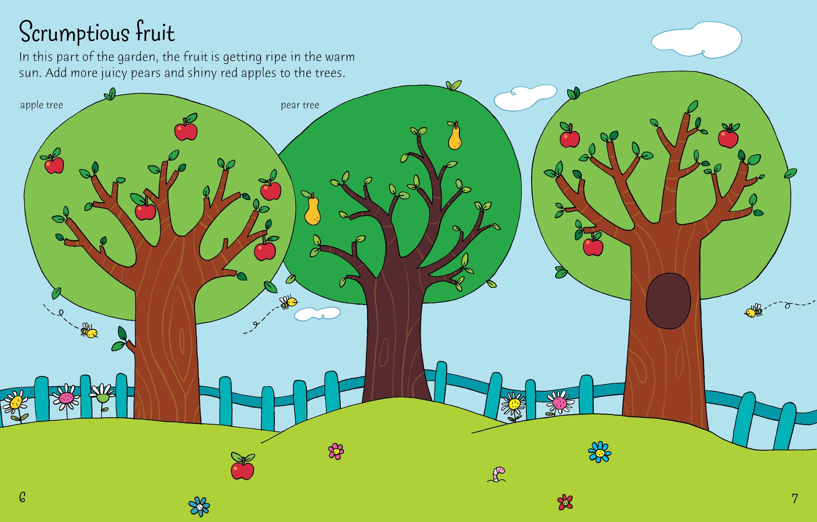 Usborne – First Sticker Book Garden – Carte cu stickere pentru copii 3+ ani – carte pentru copii Usborne, preview pagini