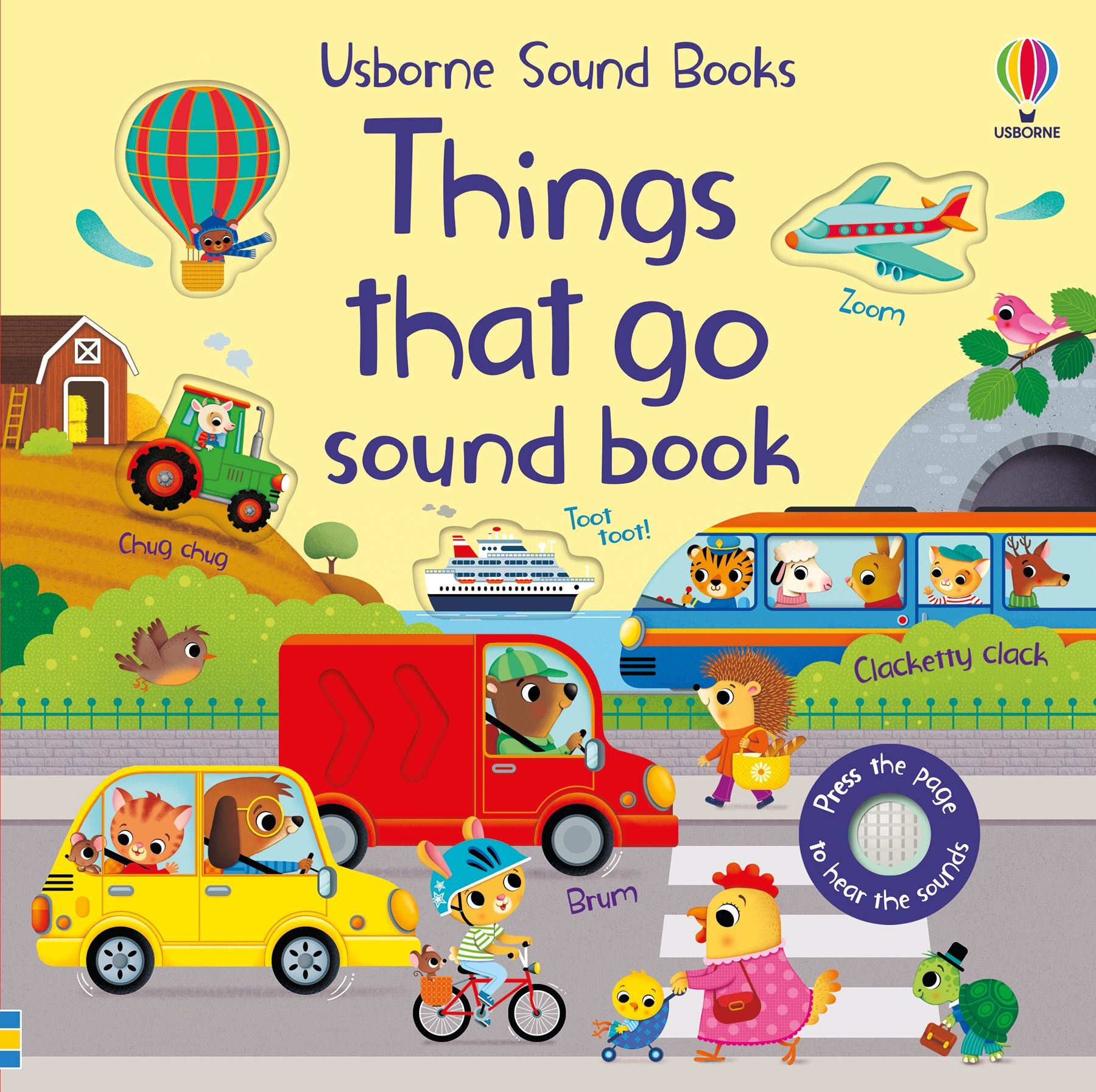 Usborne – Things That Go Sound Book – Carte cu sunete pentru copii 12+ luni – carte pentru copii Usborne, copertă