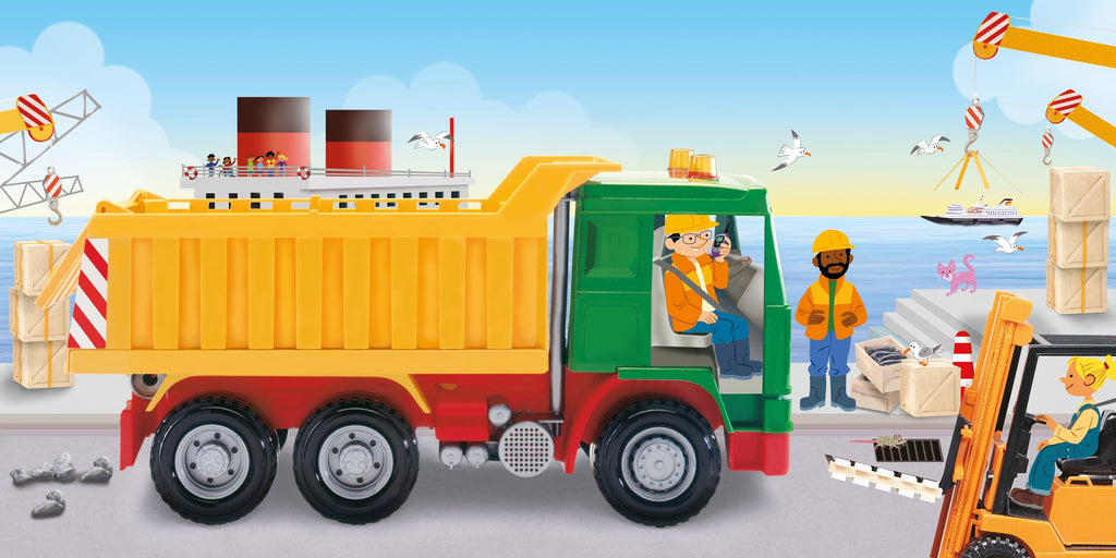 Usborne – Lift and Look Trucks – Carte cu clapete pentru copii 12+ luni – carte pentru copii Usborne, preview pagini