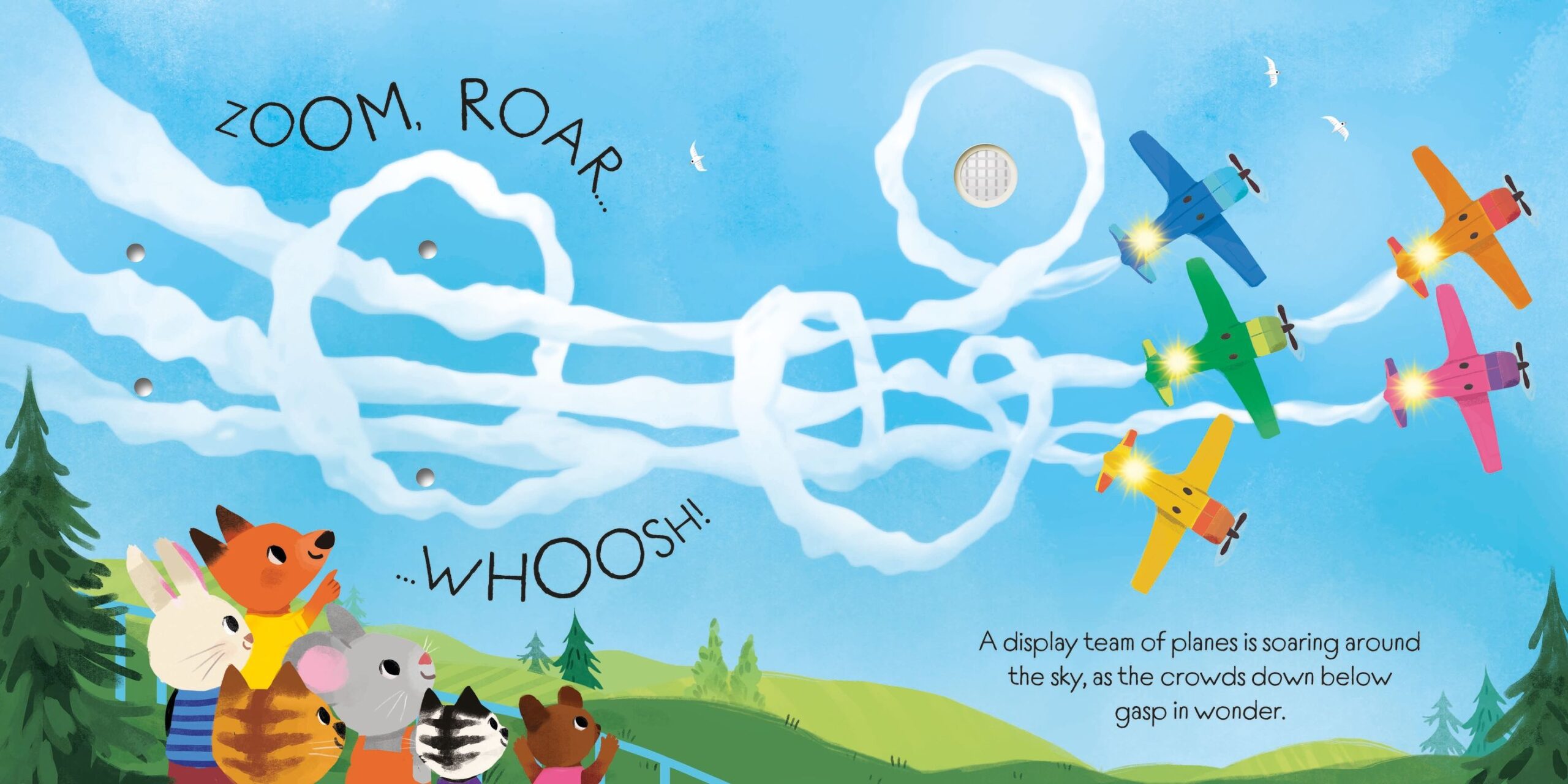 Usborne – Lights and Sounds Planes and Helicopters – Carte cu sunete pentru copii 12+ luni – carte pentru copii Usborne, preview pagini