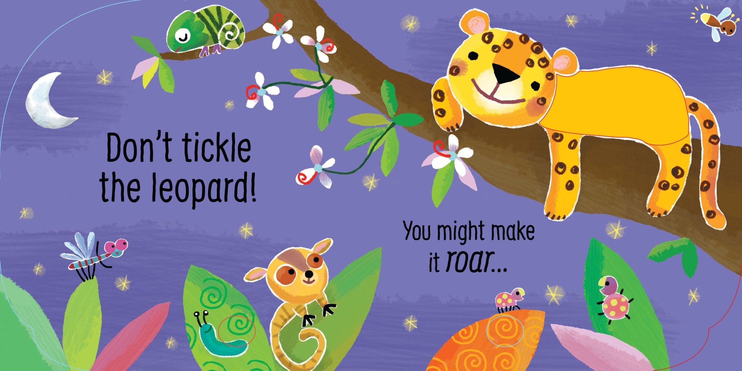 Usborne – Don't Tickle the Crocodile! – Carte cu sunete pentru copii 6+ luni – carte pentru copii Usborne, detalii conținut