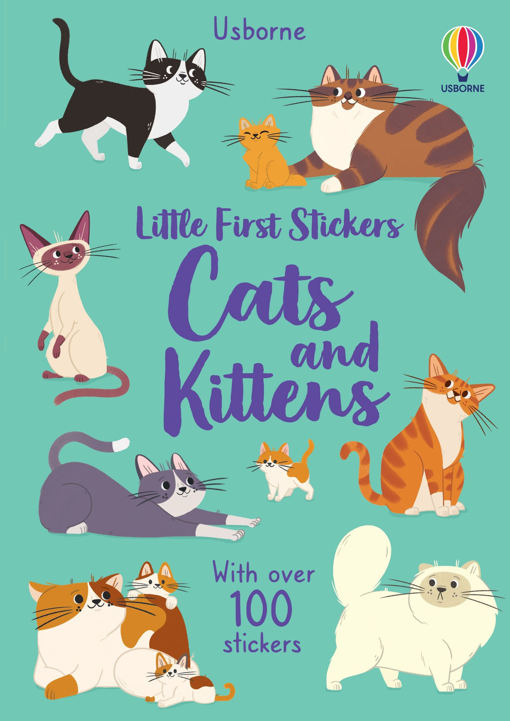 Usborne – Little First Stickers Cats and Kittens – Carte cu stickere pentru copii 3+ ani – carte pentru copii Usborne, copertă